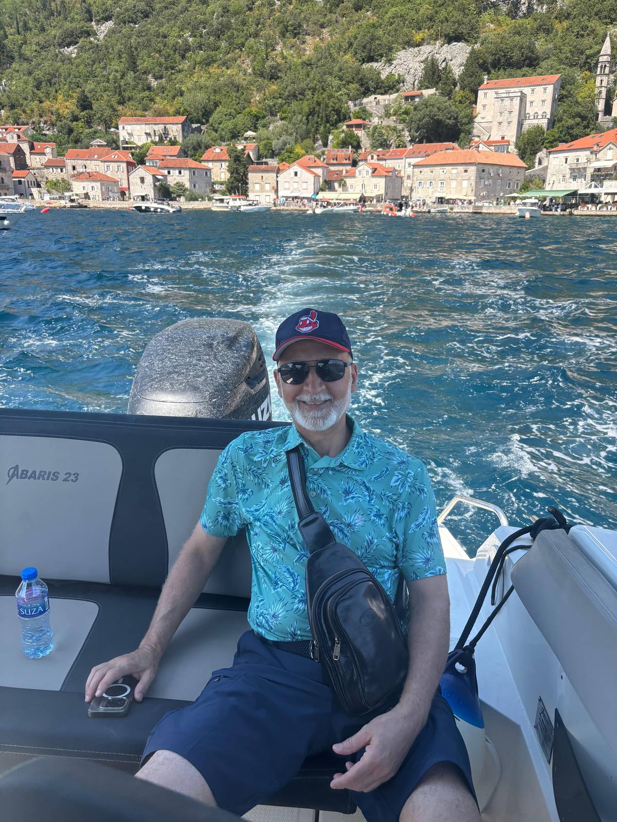 Kotor: speedboat to Perast and the islet of Our Lady of the Rocks