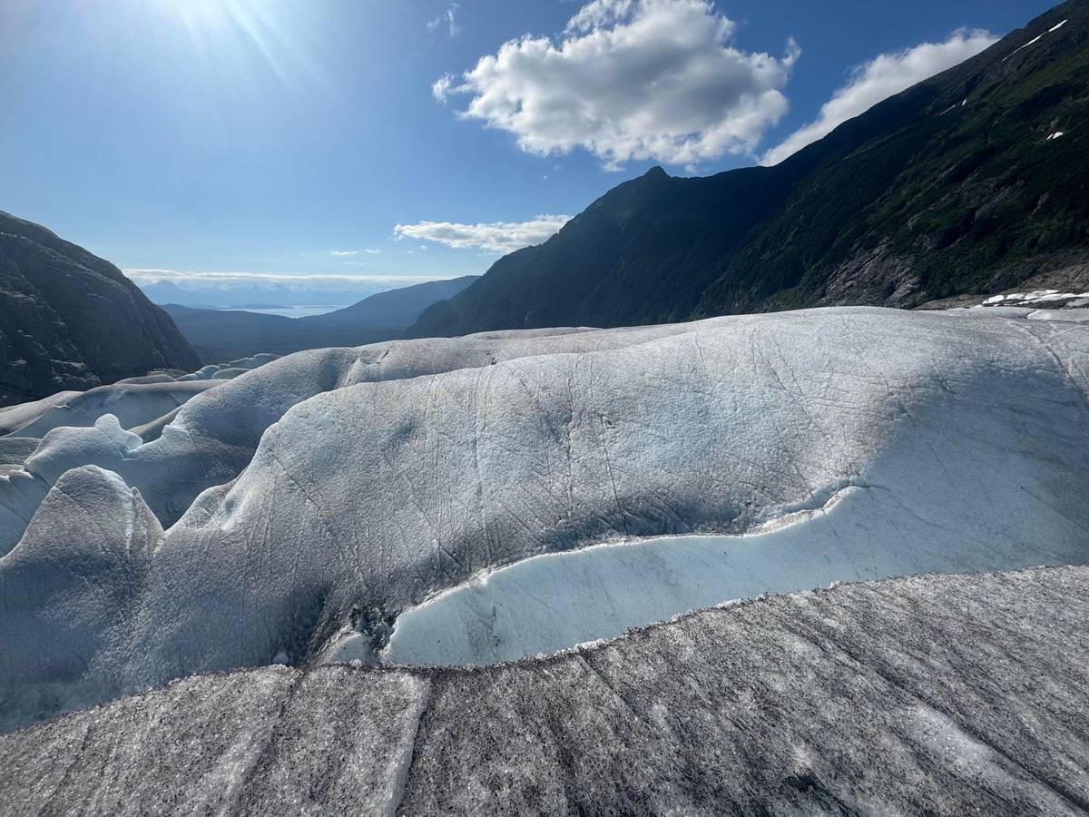Ridges of old ice near the landing site