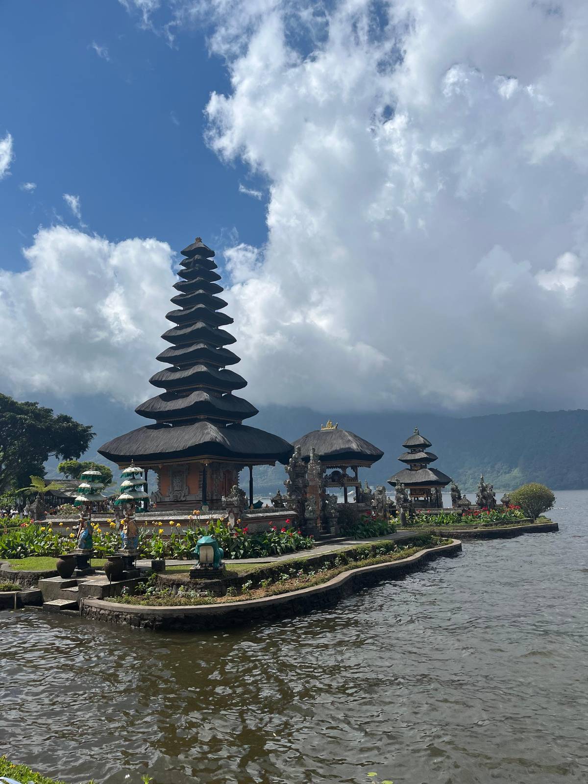 The lake shrine of Ulun Danu Bratan on Lake Bratan