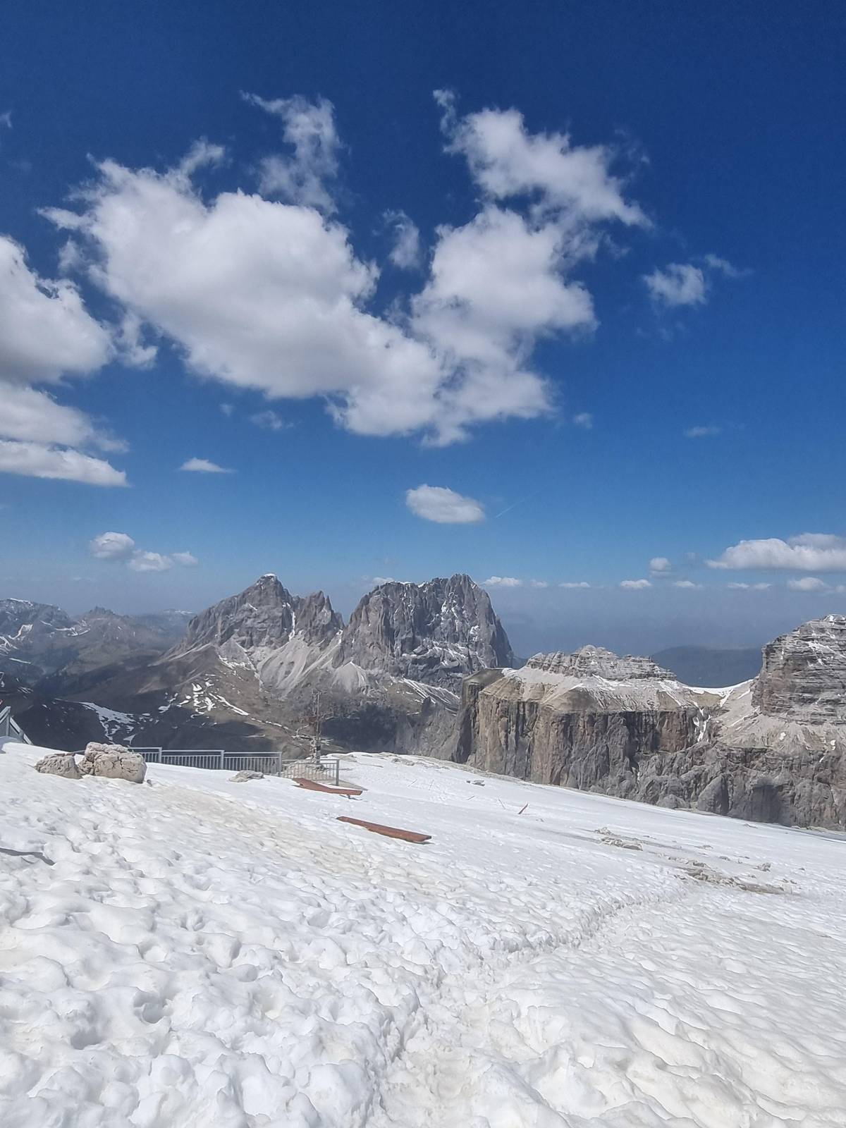 Snow on a high plateau in early summer
