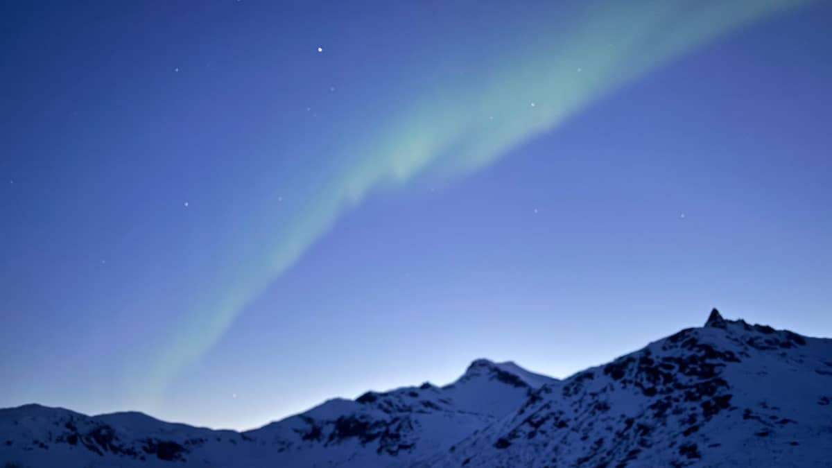 Nordlicht über Tromsø, Spätwinter
