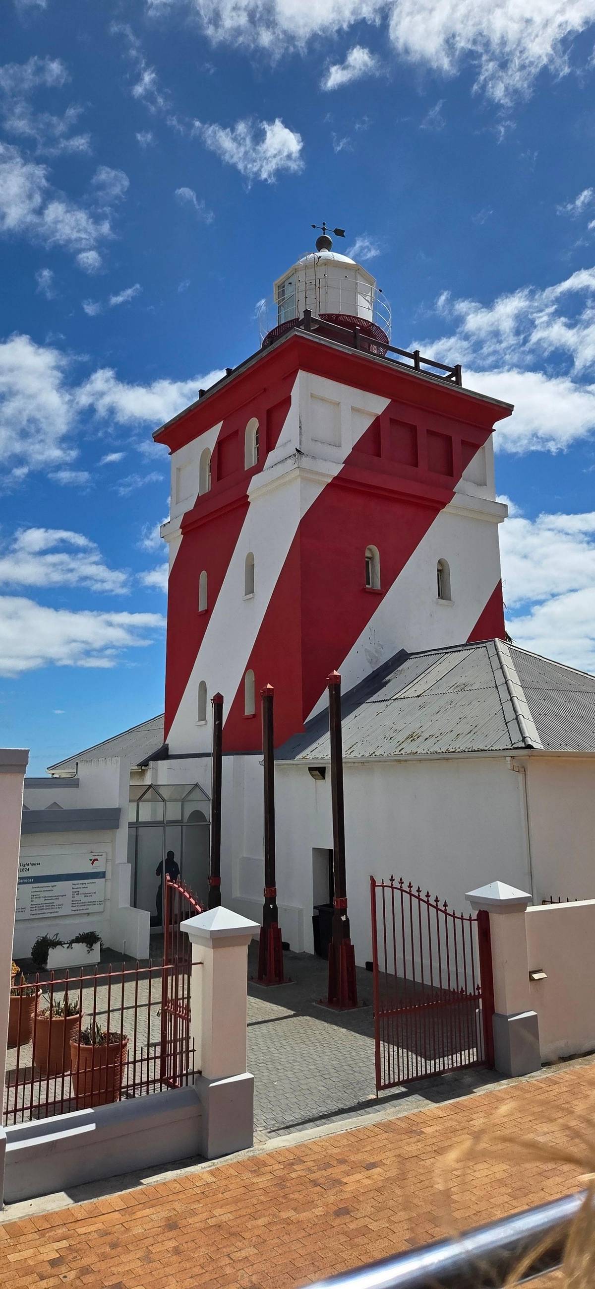 The striped lighthouse at Green Point
