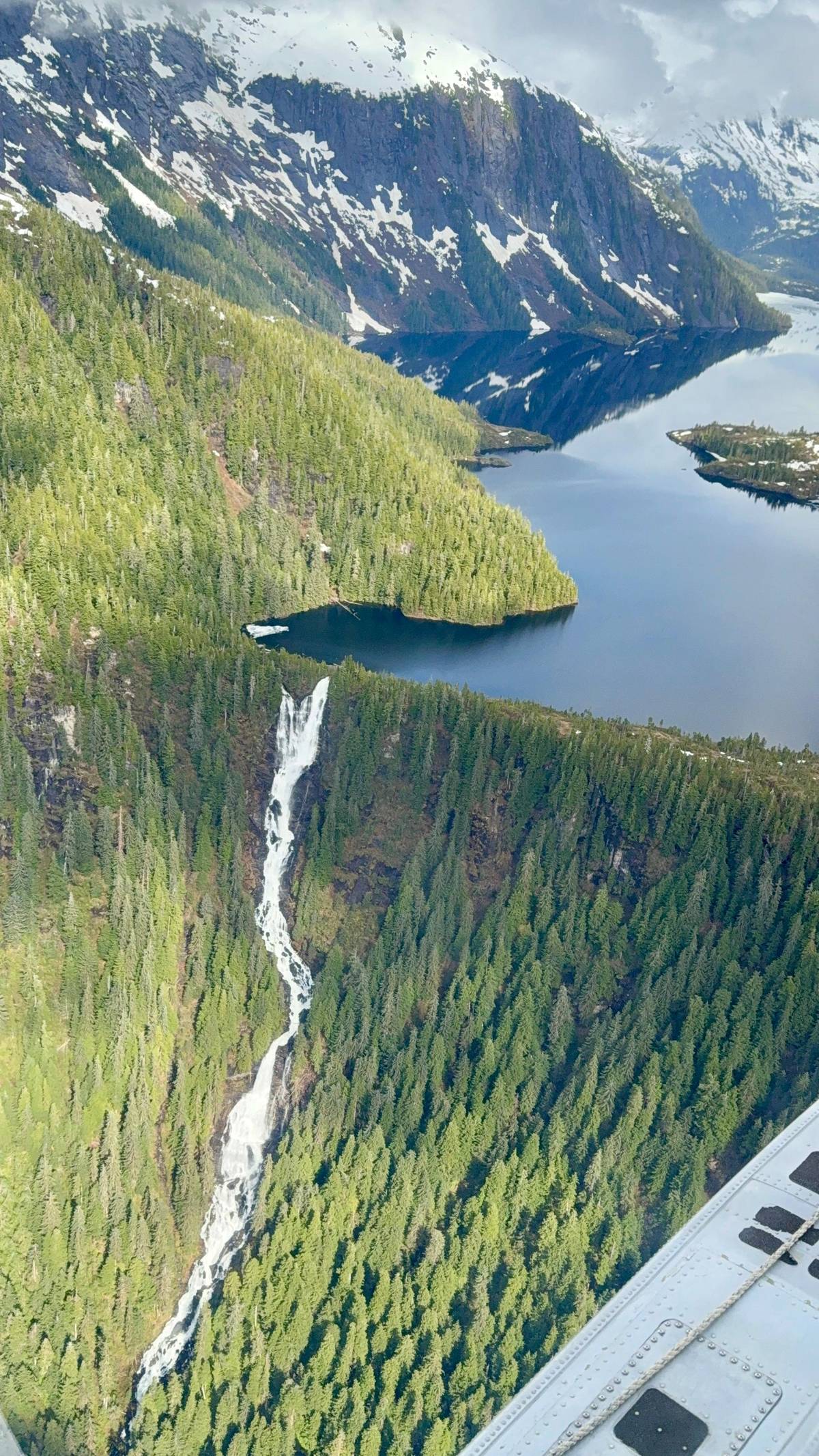 A waterfall into the fjord