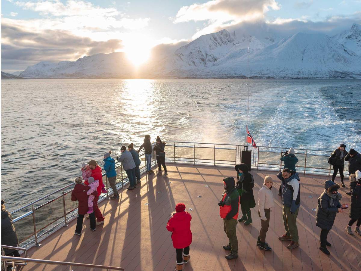 Guests on the outer deck