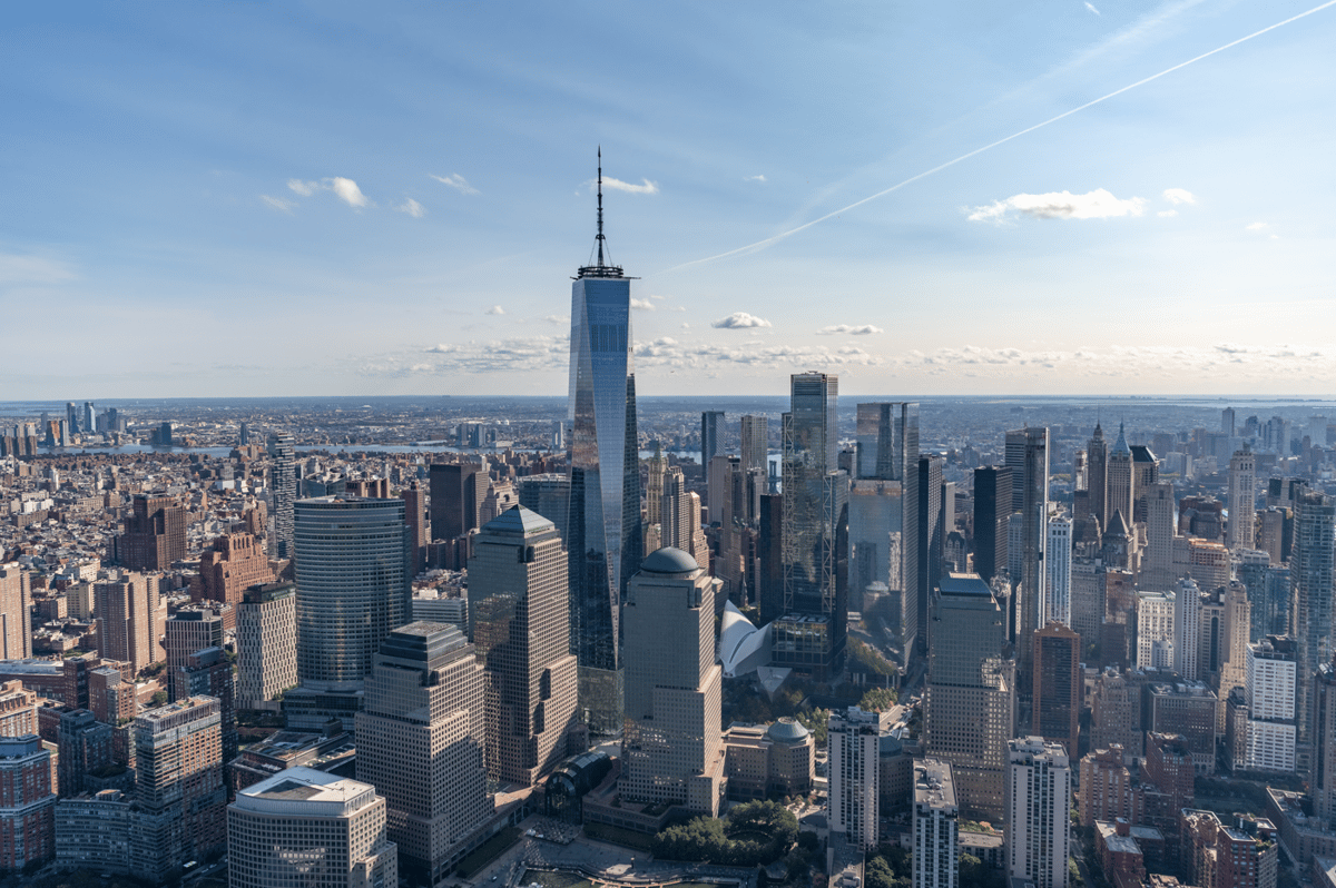 One World Trade Center sopra Lower Manhattan