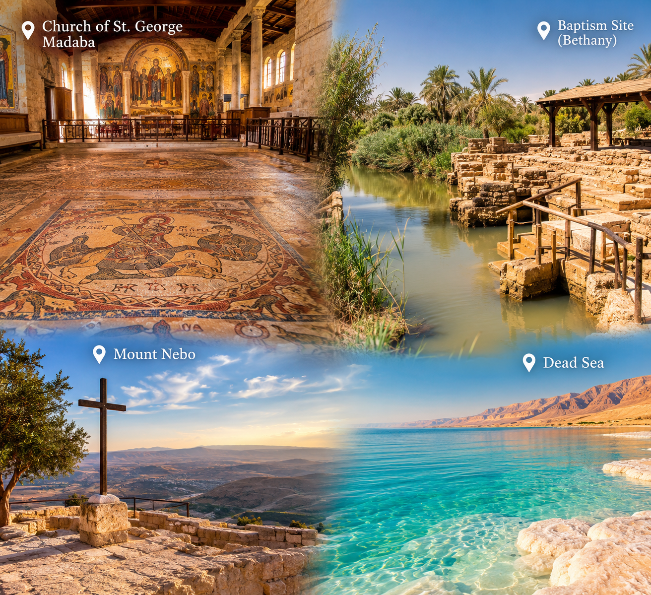 Madaba, Mt Nebo, Baptism Site & Dead Sea, Shared or Private — guided tour in Madaba