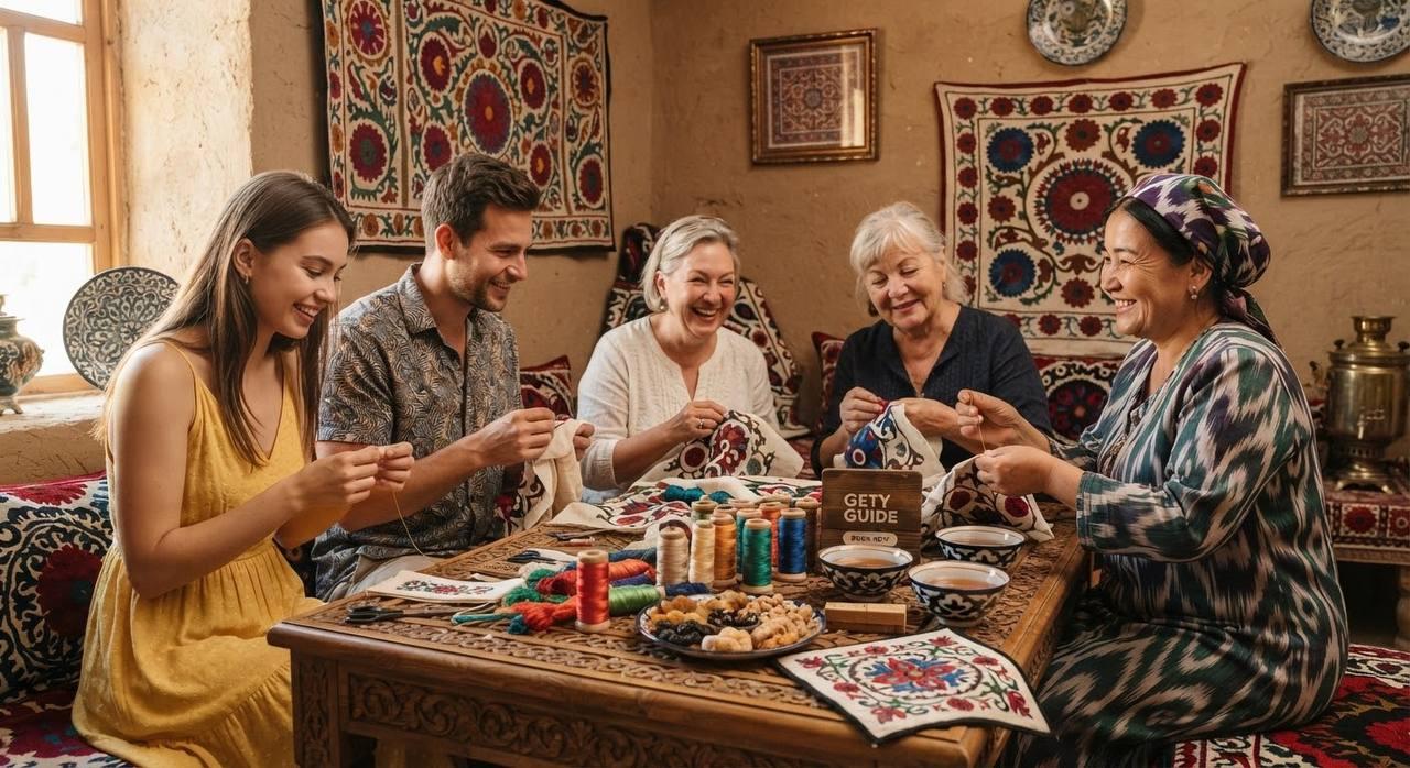 Tashkent: Uzbek Embroidery Craft Masterclass, Tea & Keepsake