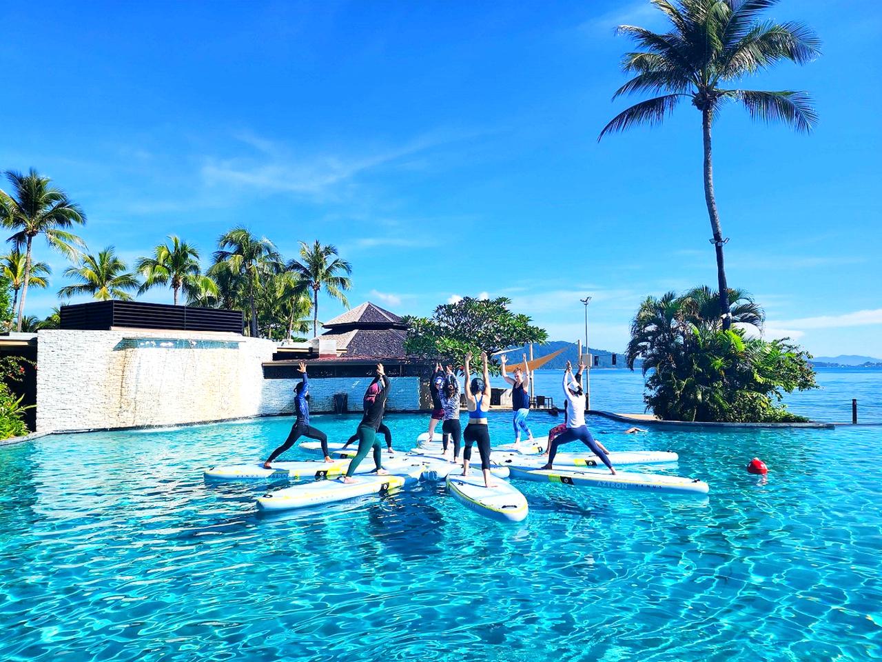 Kota Kinabalu: 5 Star Shangri-La Tanjung Aru Hotel SUP Yoga 3