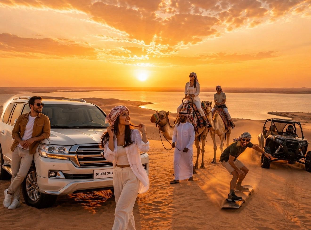 Doha: Safari, ATV, Camels, Sand boarding and Inland Sea Tour