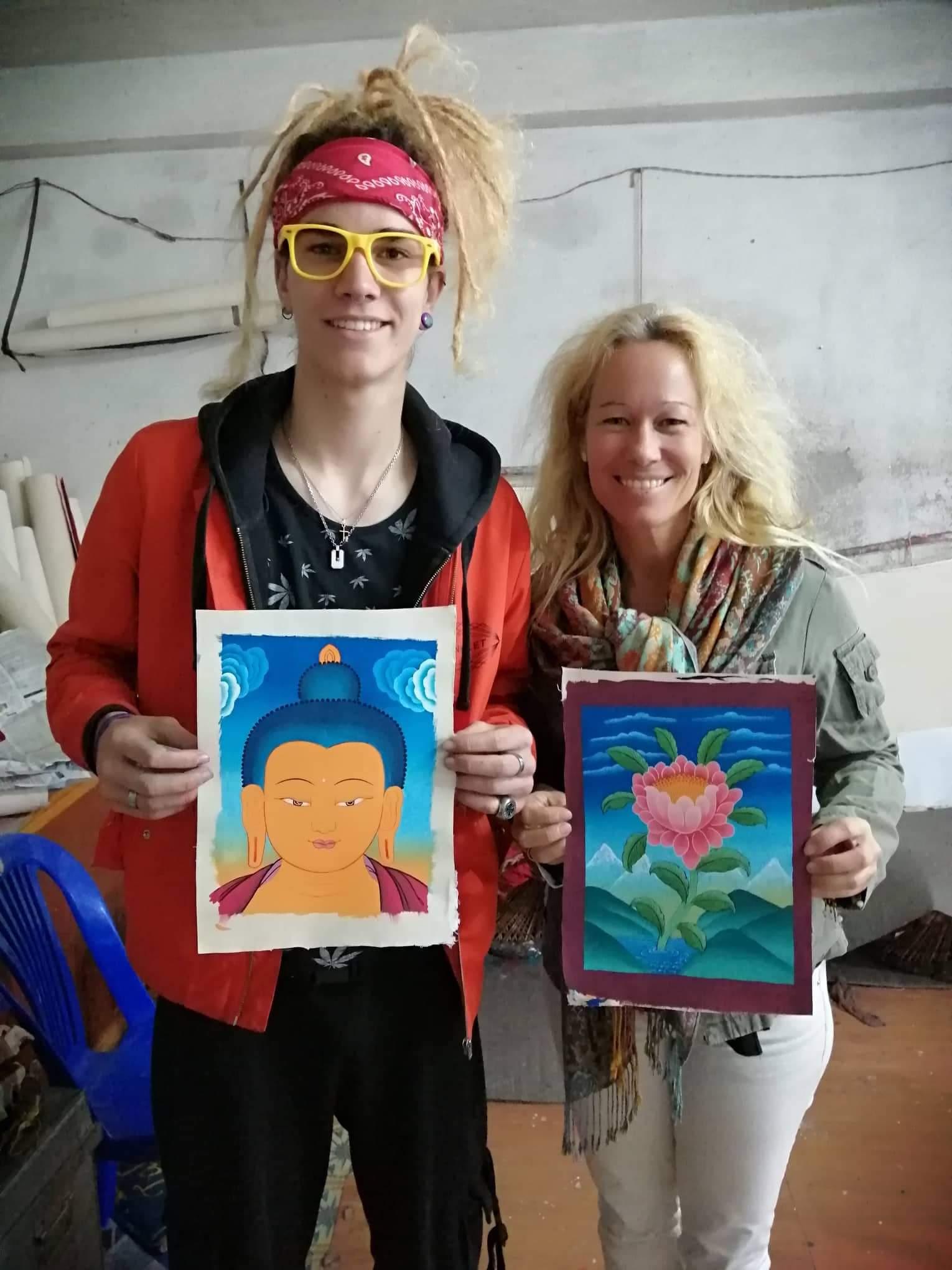 Thangka Painting Class with Local Artist in Patan 2