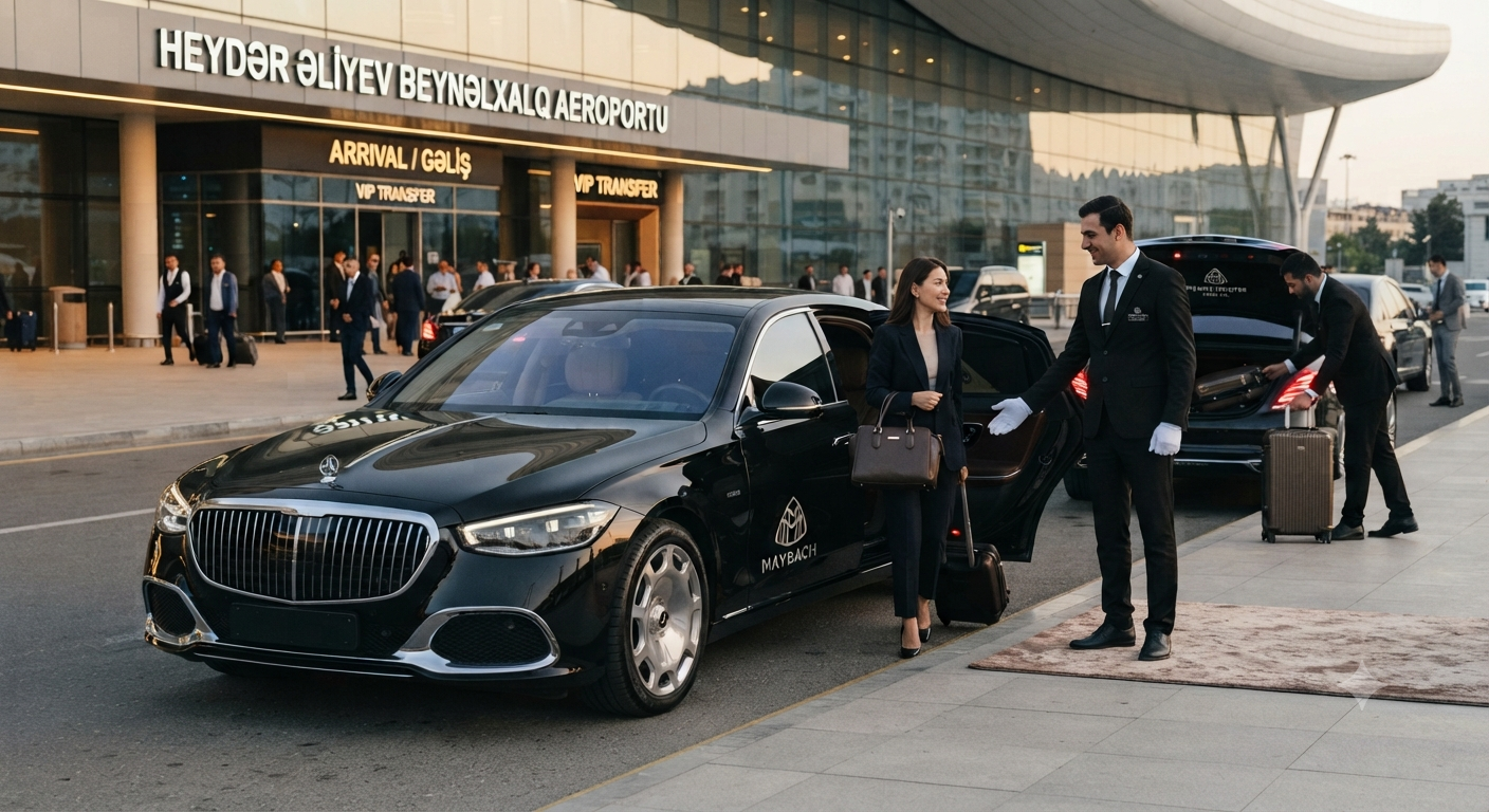 Baku: Private Airport Transfer with Optional City Highlights