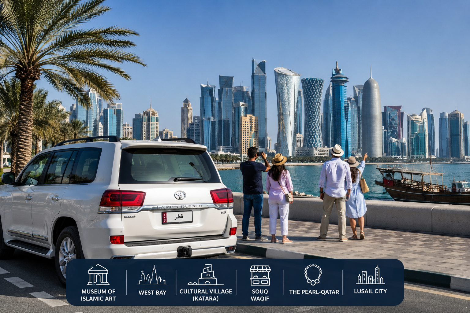 Doha: Guided Transit City Tour to all Main Attractions