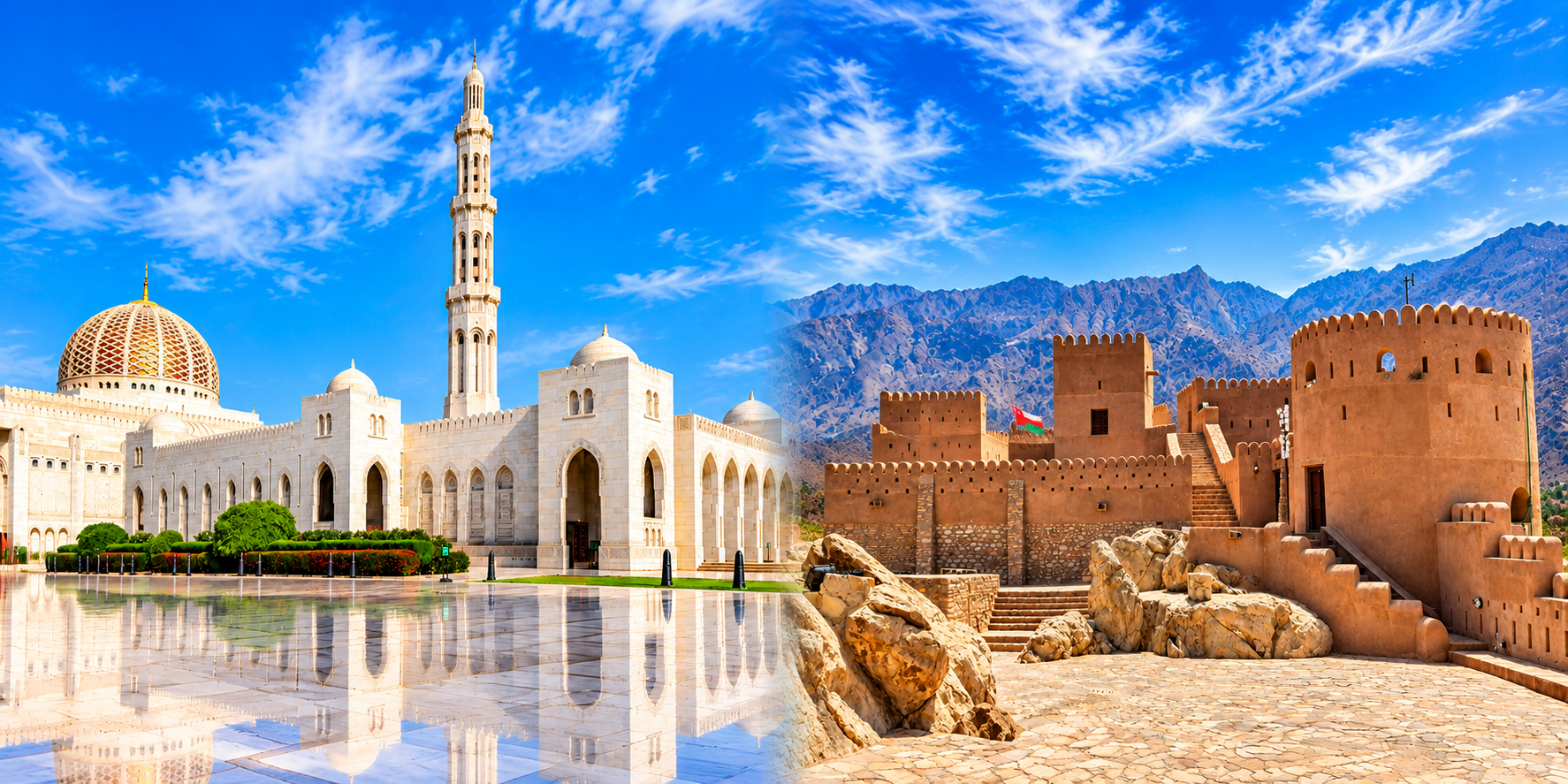 Muscat: Visit Grand Mosque, Nakhal Fort & Hot Spring Tour