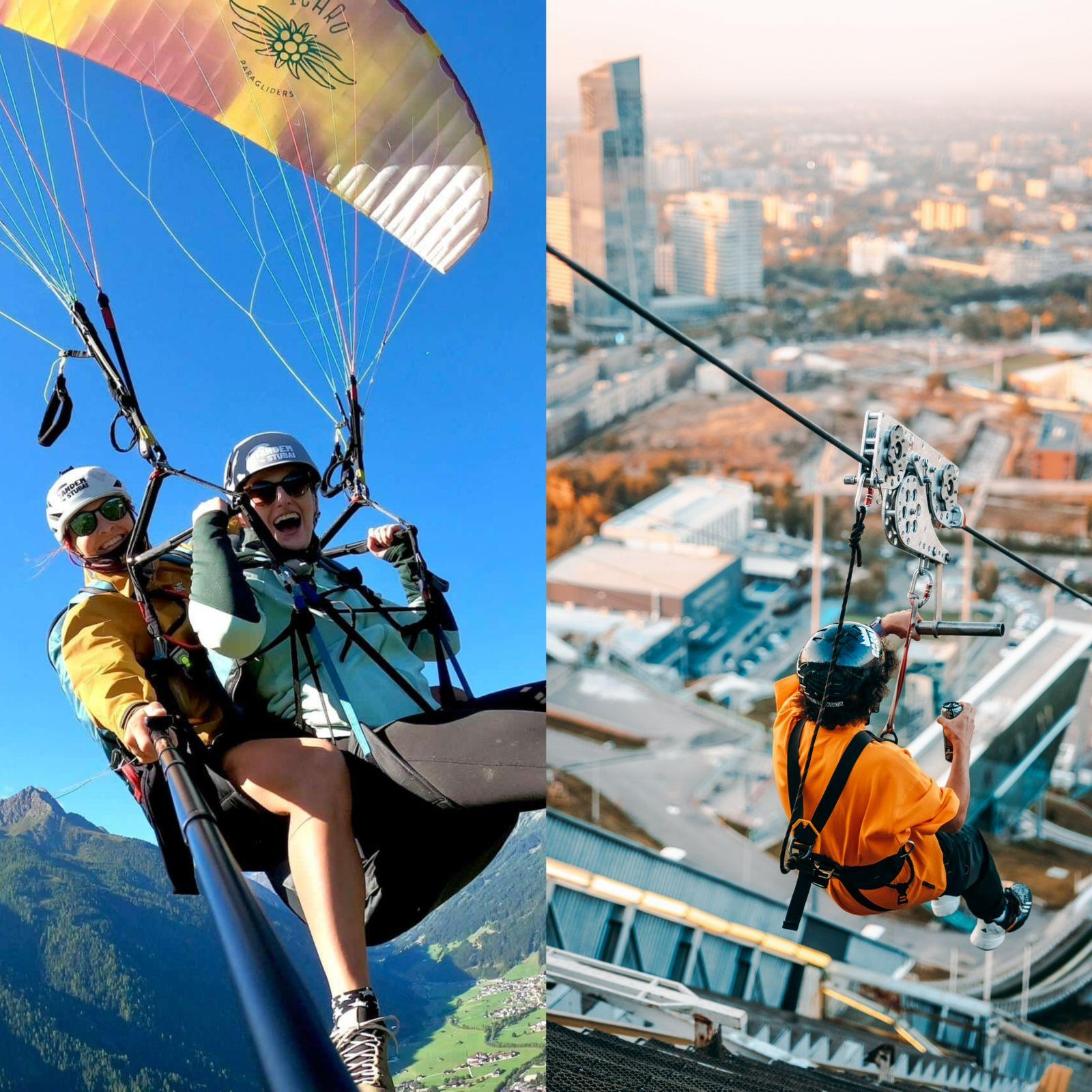 Almaty: Tandem Paragliding & High-Speed Zipline Combo Tour