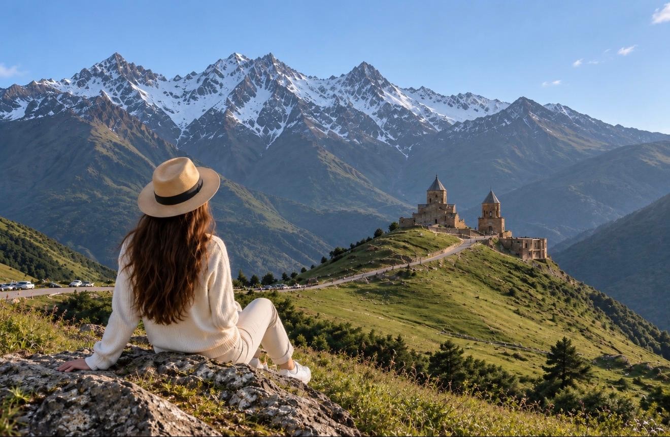 From Tbilisi: Kazbegi, Gudauri & Gergeti Group Day Tour