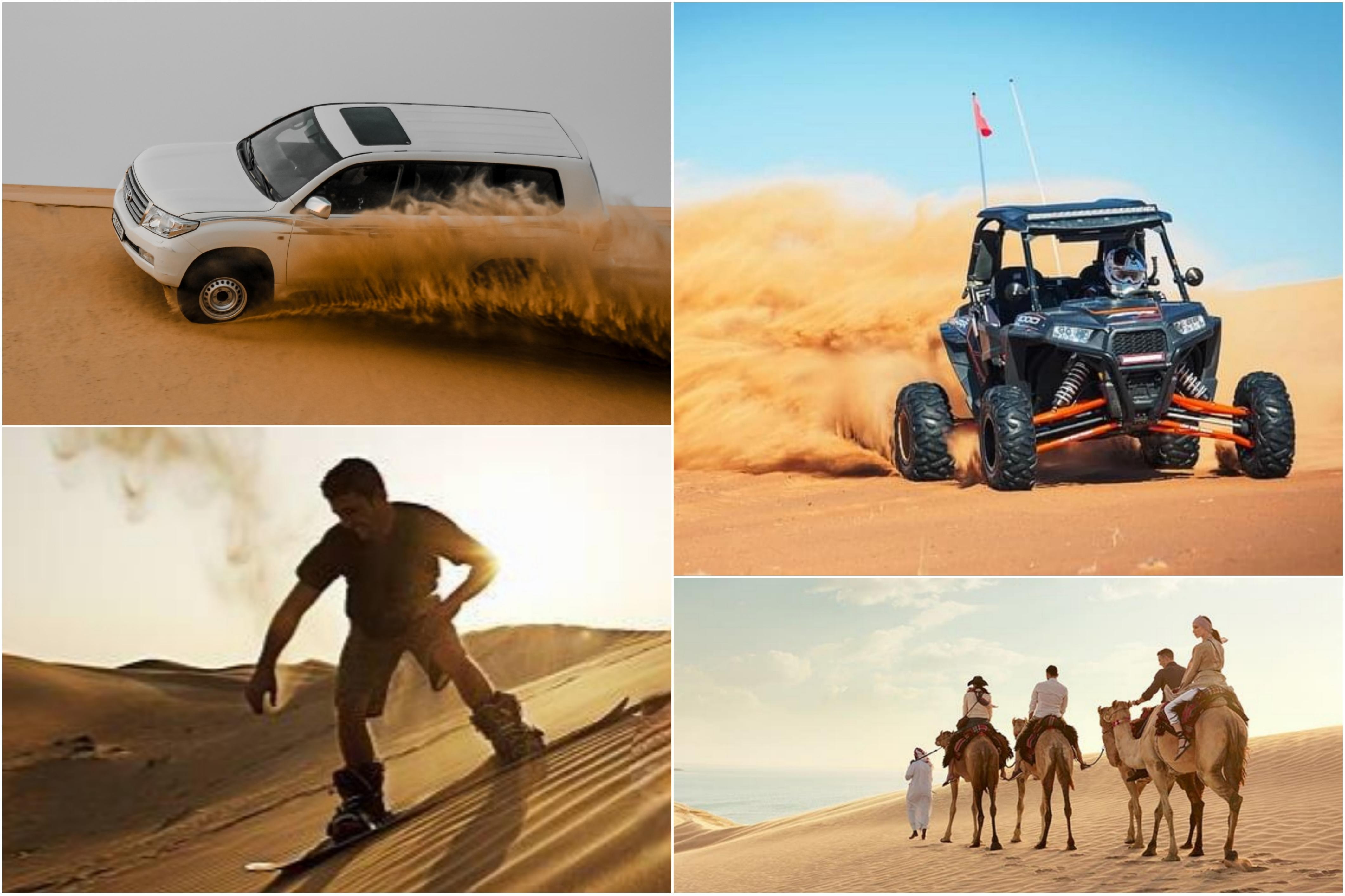 Qatar Desert Safari, Quad bike, Camel Ride and Sandboarding