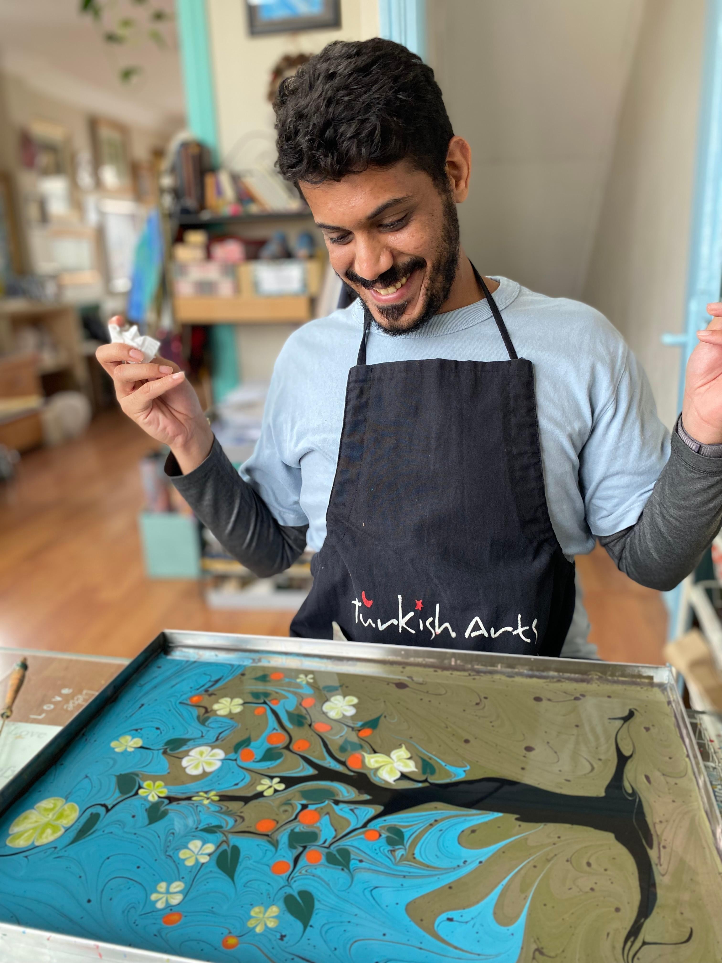 Turkish Marbling Paper Ebru Art Workshop 3
