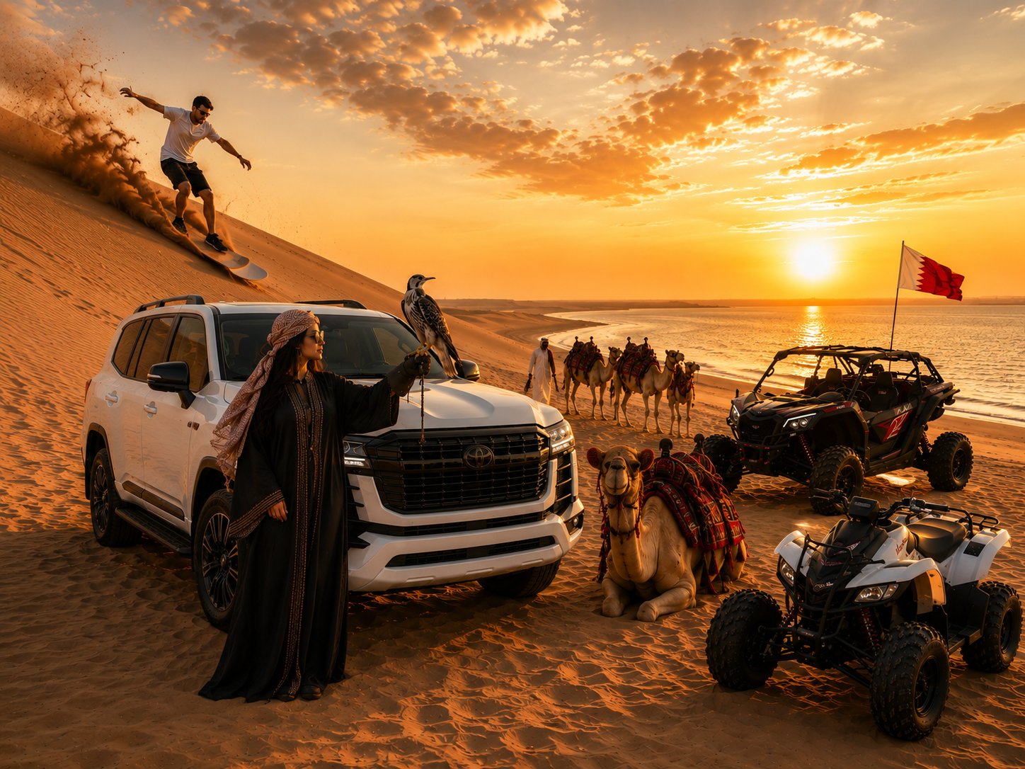 Doha: ATV & Camel Rides, Sandboarding & Inland Sea Safari