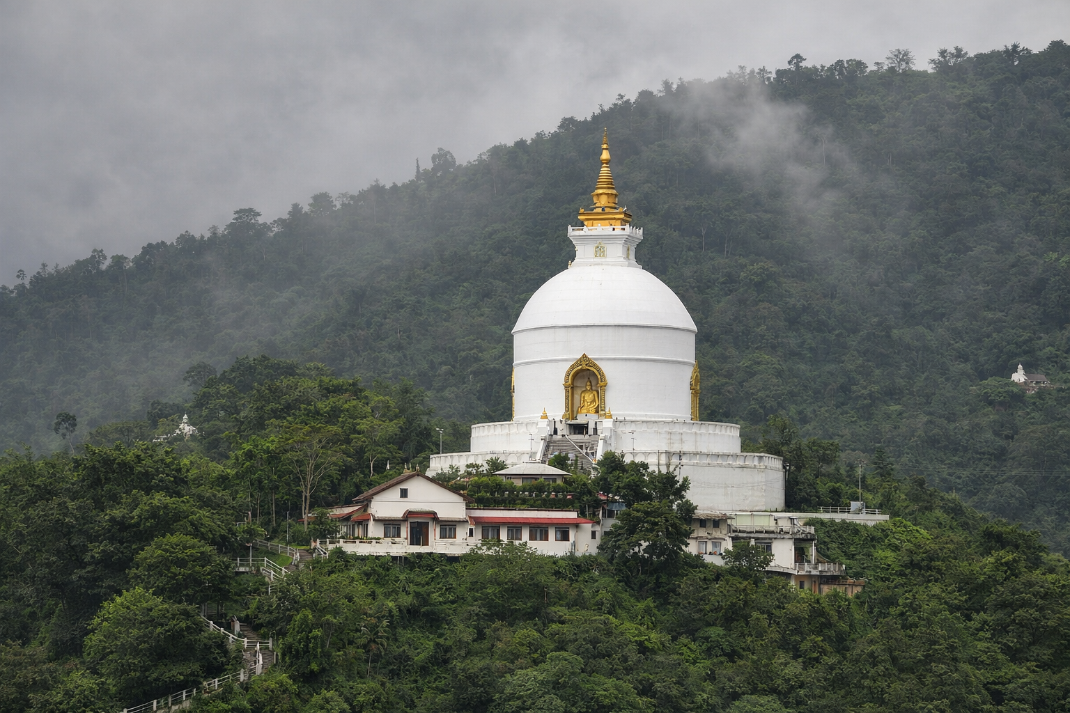 Pokhara: World Peace Pagoda Hike and Boat Ride
