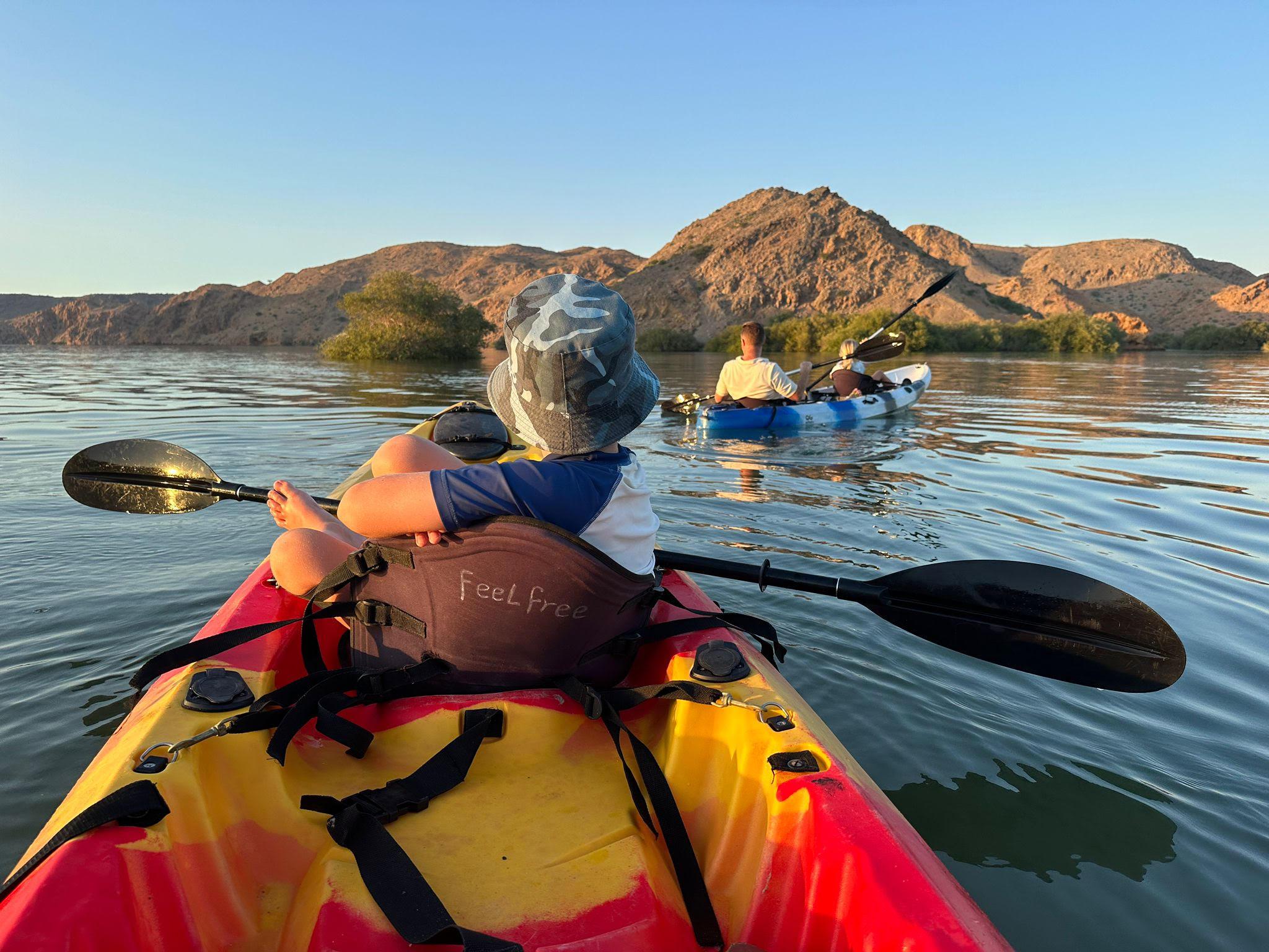From Muscat : Kayak at Khor al khairan Sunset. Private 3