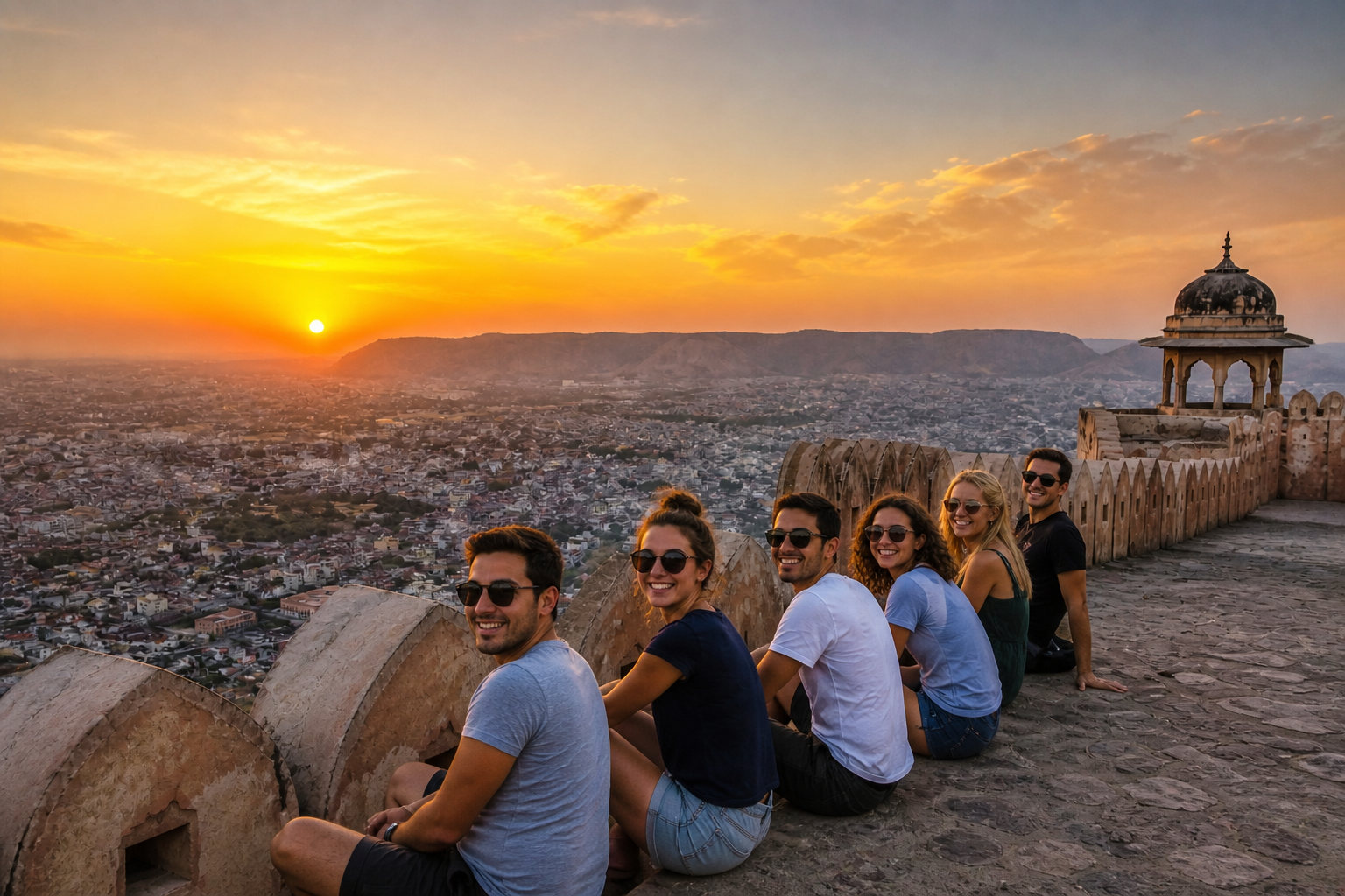 Jaipur: Private Sunset, Sound & Light Show by Open Jeep Tour