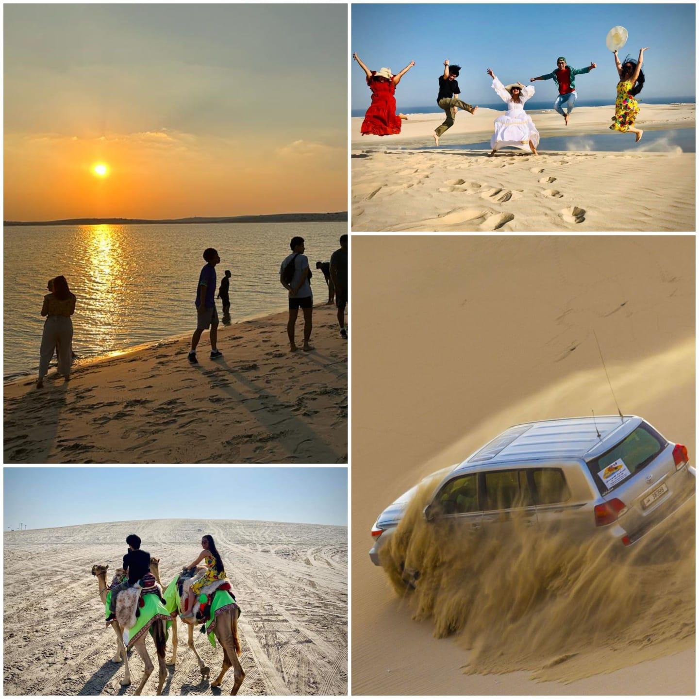 Doha: Private NIGHT desert safari with free camel ride