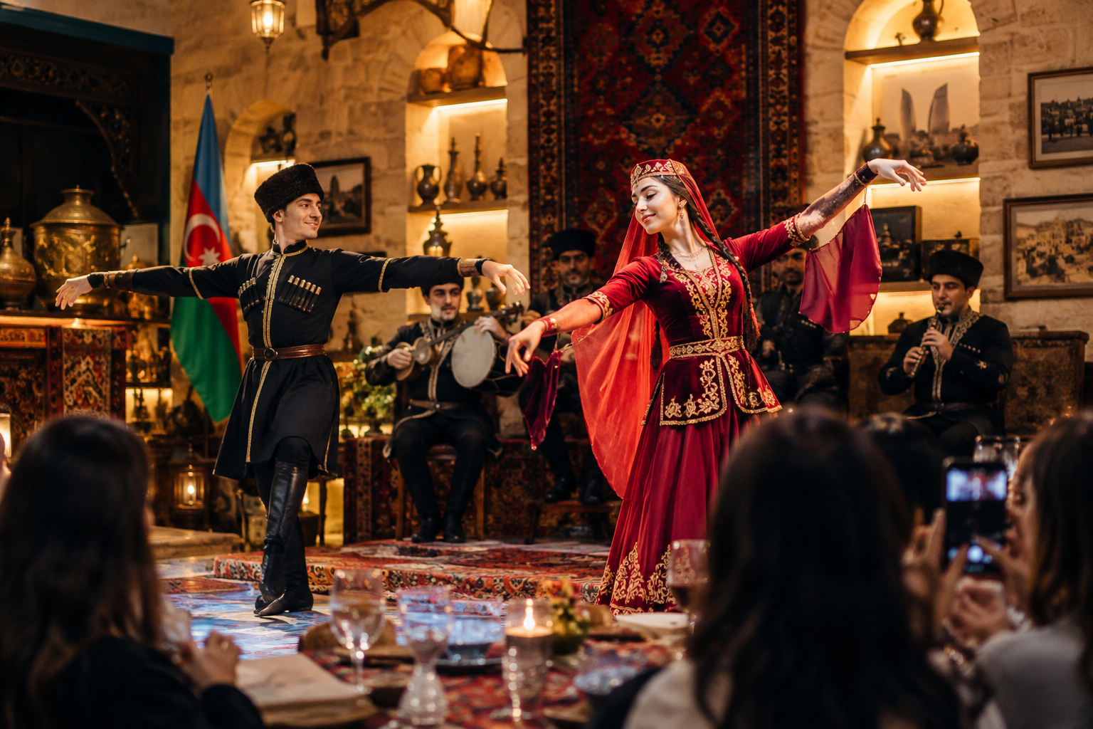 Baku: Azerbaijani Restaurant Evening with Cultural Shows