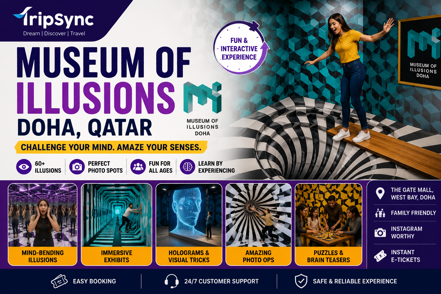 Doha: Family-Friendly Museum of Illusions Visit with Entry