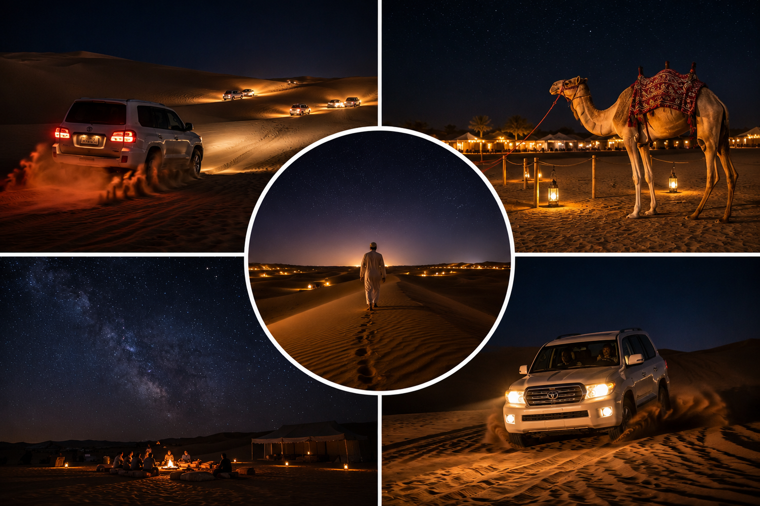 Doha: Moonlight Desert Safari by 4x4 with a Camel Stop 3