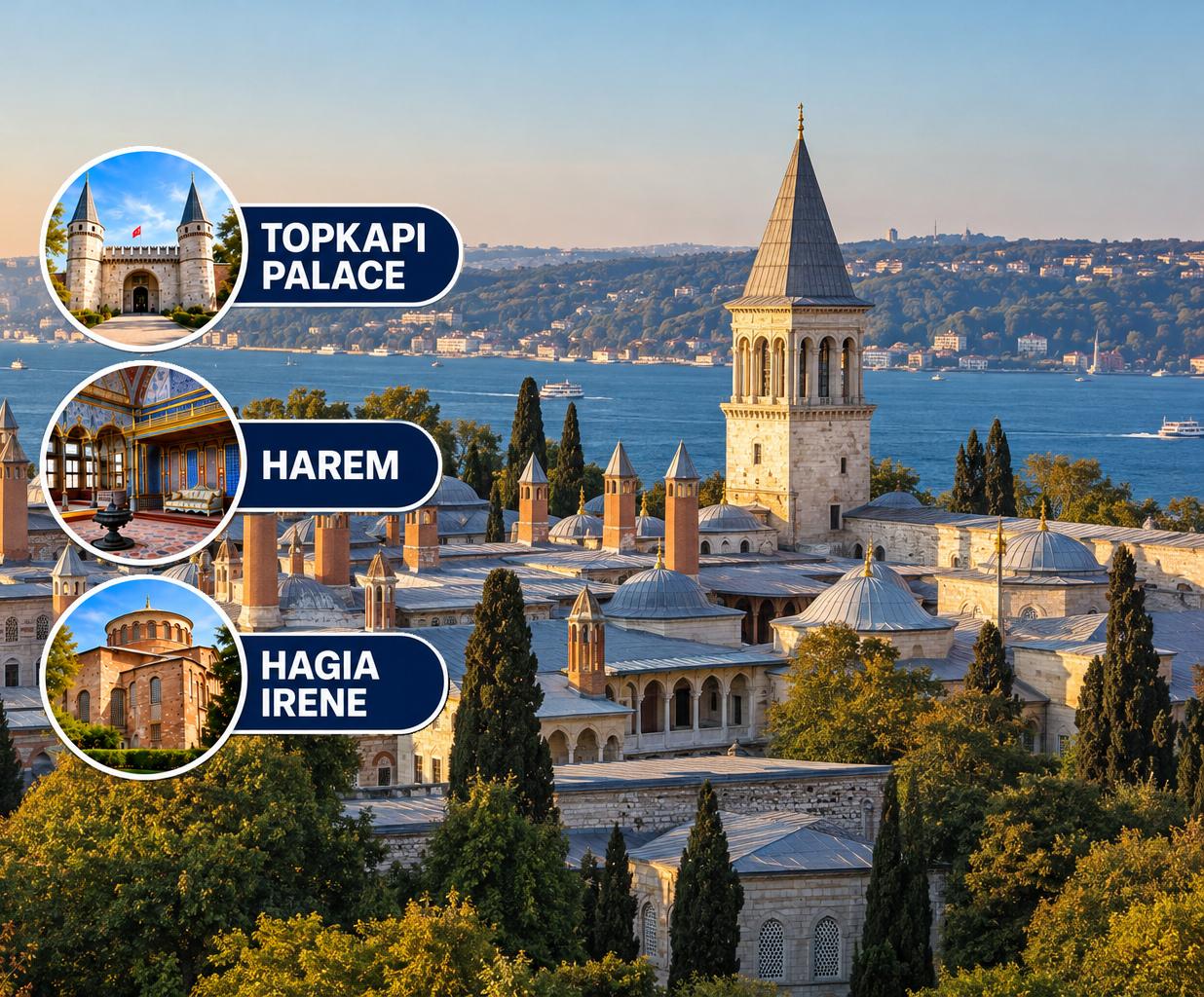 Topkapi Palace Complete Tour: Harem & Hagia Irene Included