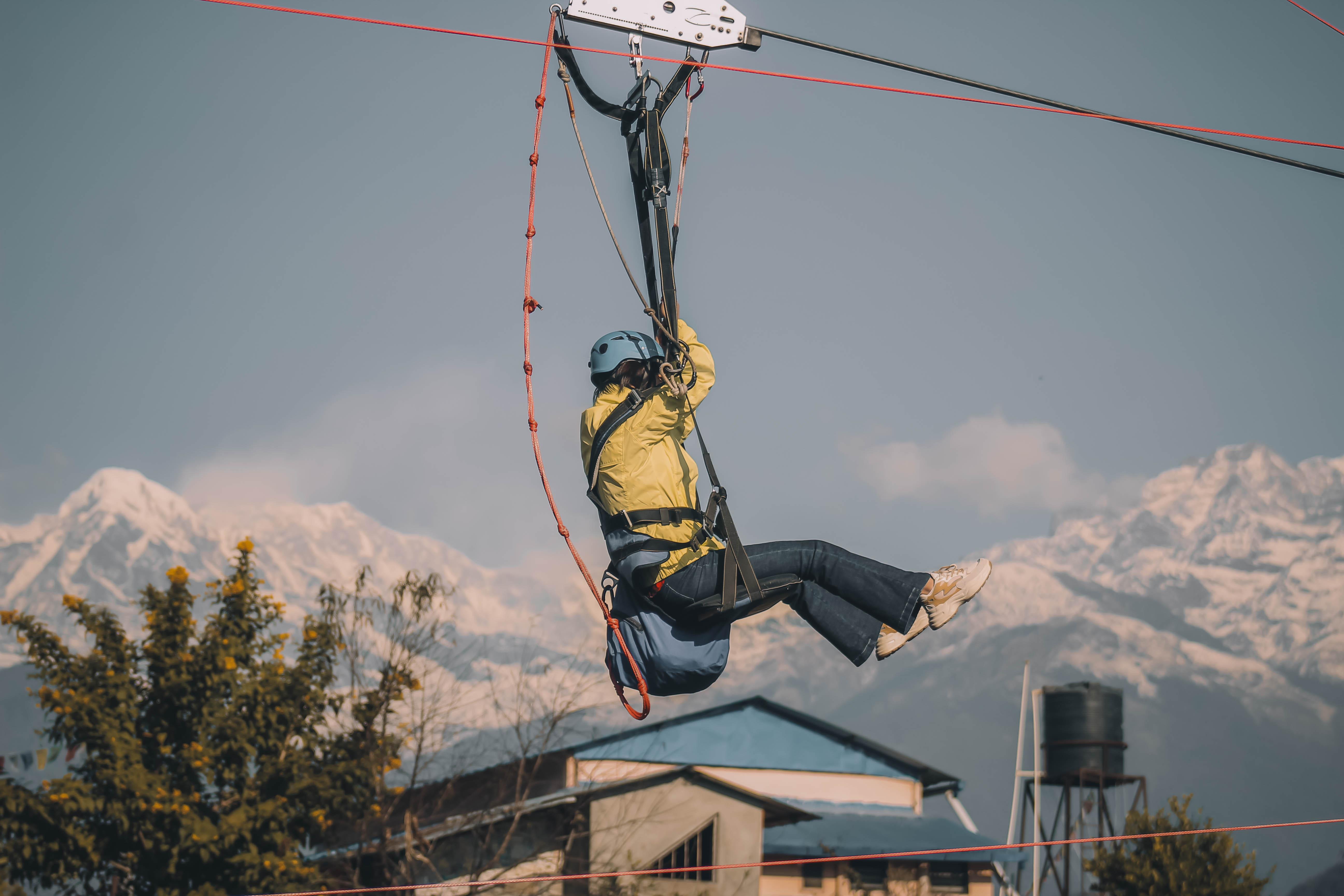 Pokhara: Zipline and Skyscreamer Swing Combo