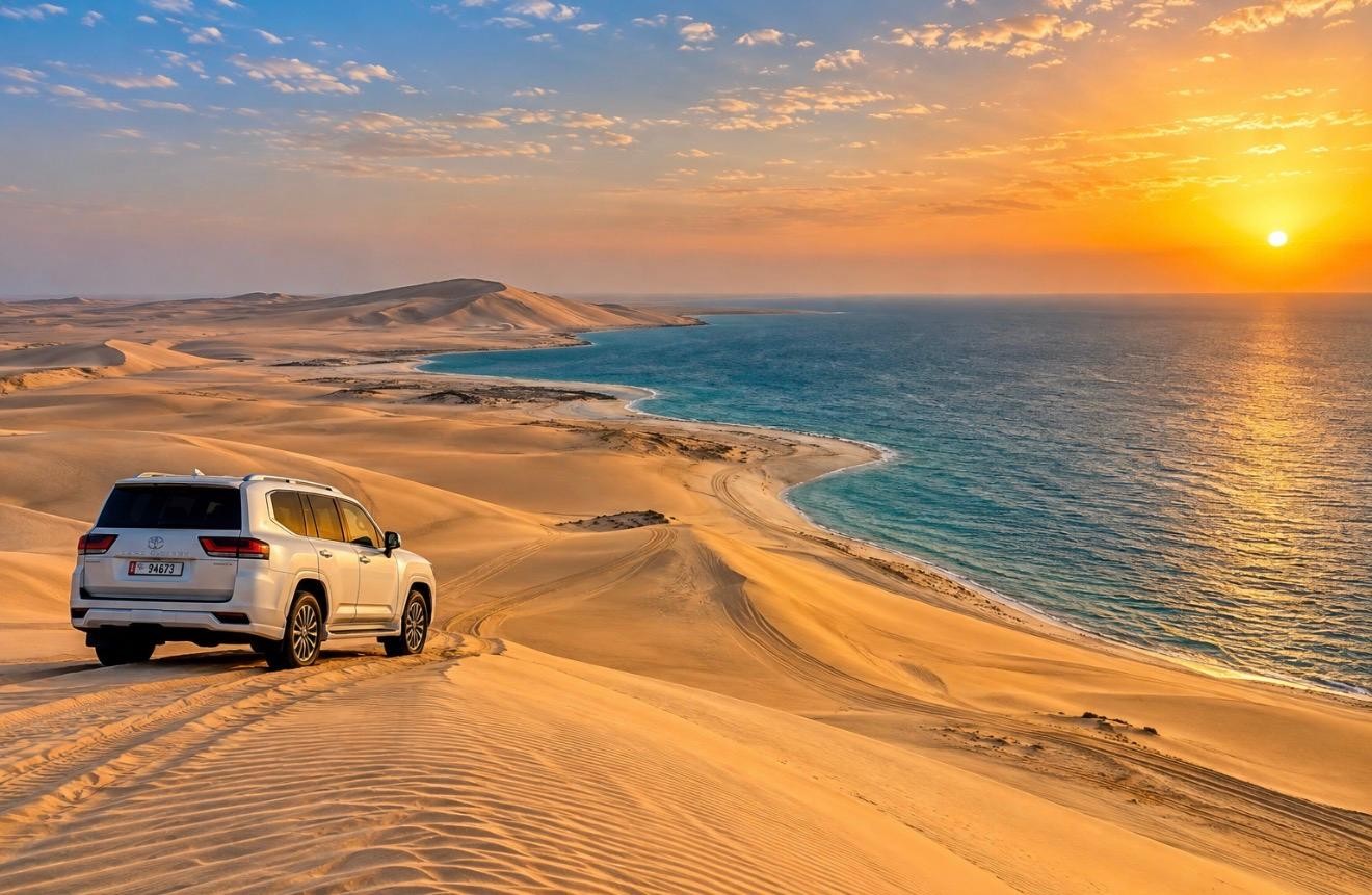 Qatar: Inland Sea Desert Safari, Dune Bashing & Camel Ride