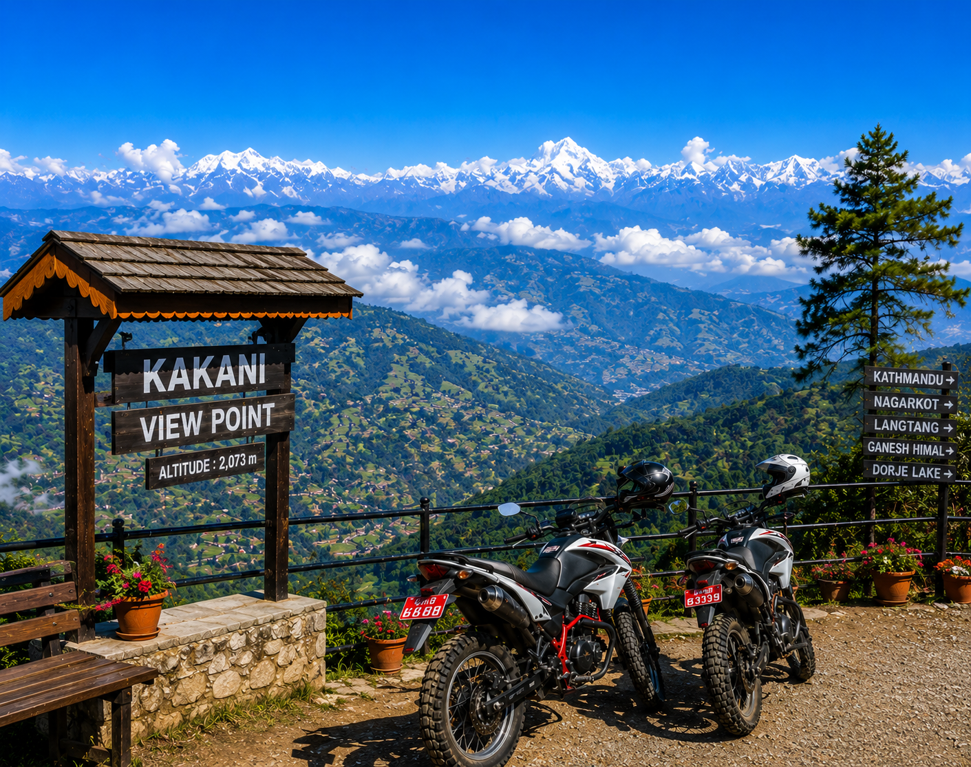 Full-Day Kakani Forest, Waterfall & Scenic Motorbike Tour