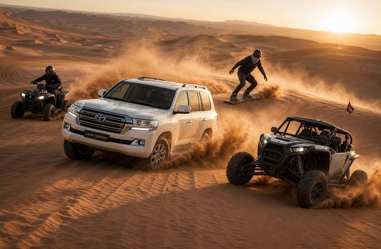 Doha: ATV Quad, Buggy Dune Bashing,Camel Ride & Sandboarding