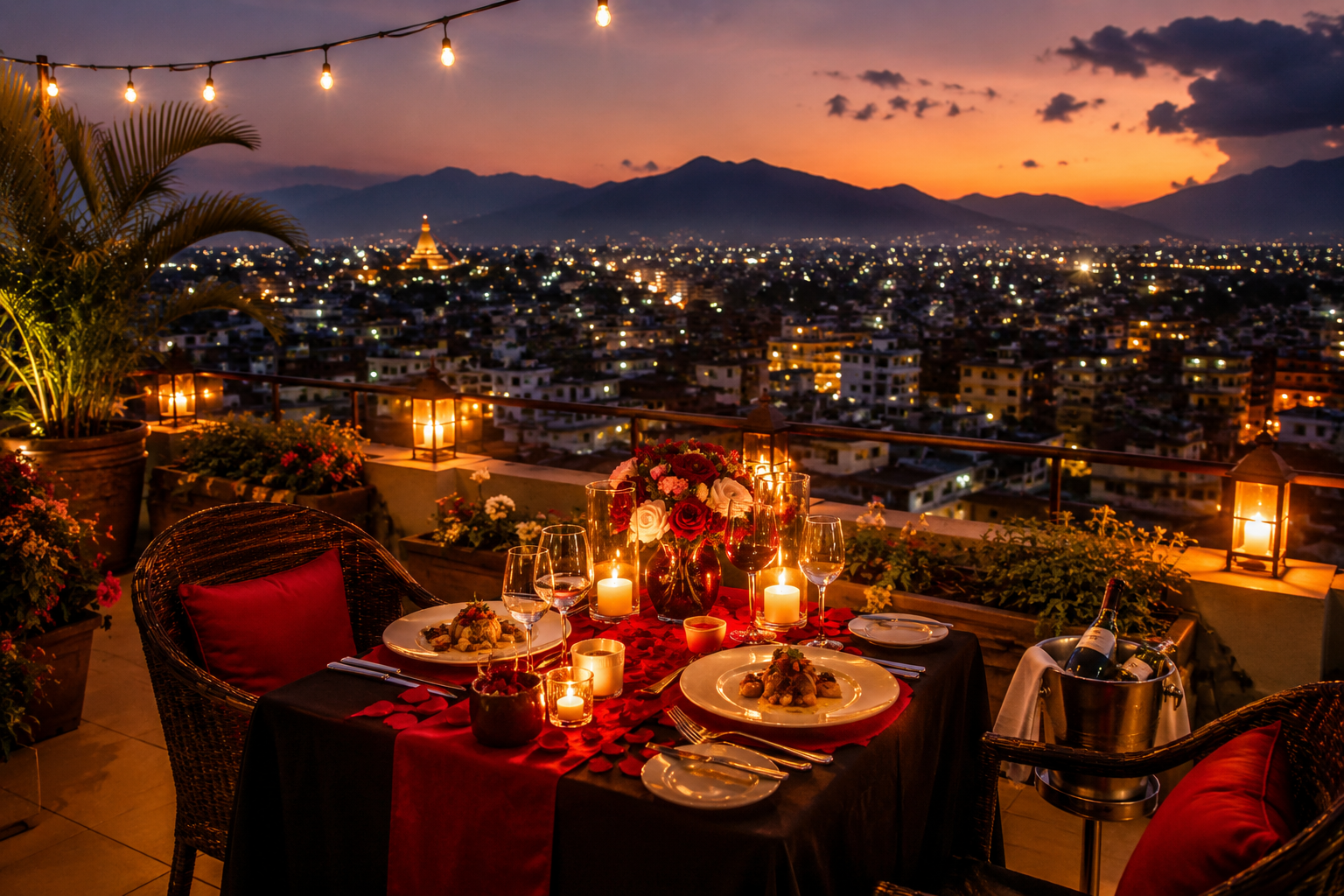 Thamel: Romantic Rooftop Dinner with Hotel Transfer 2