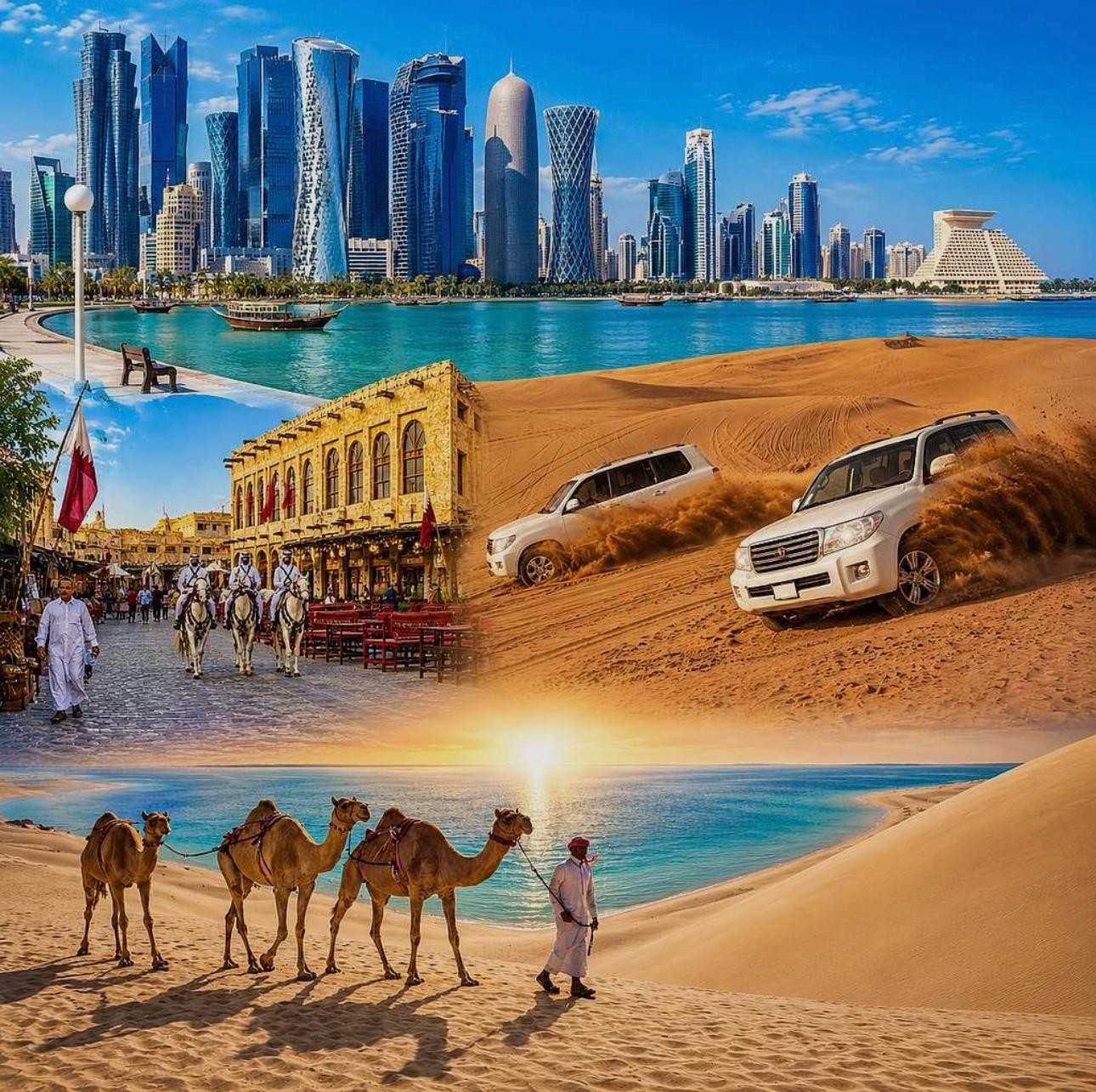 Doha: Desert Safari, City Tour, With Free Dhow Cruise 2