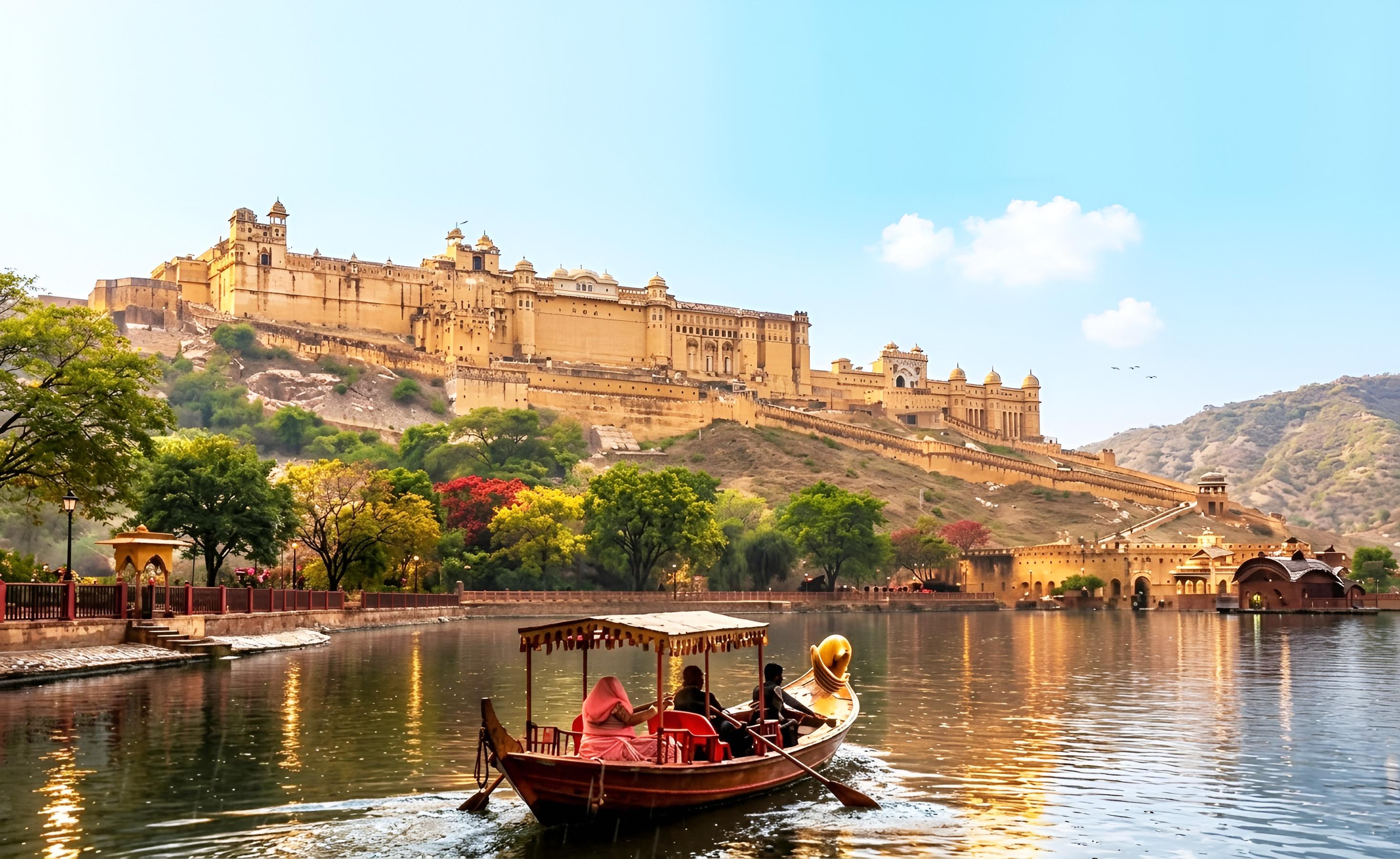 Jaipur Half-Day: Flower Market, Amber Fort & Enjoy Boat Ride