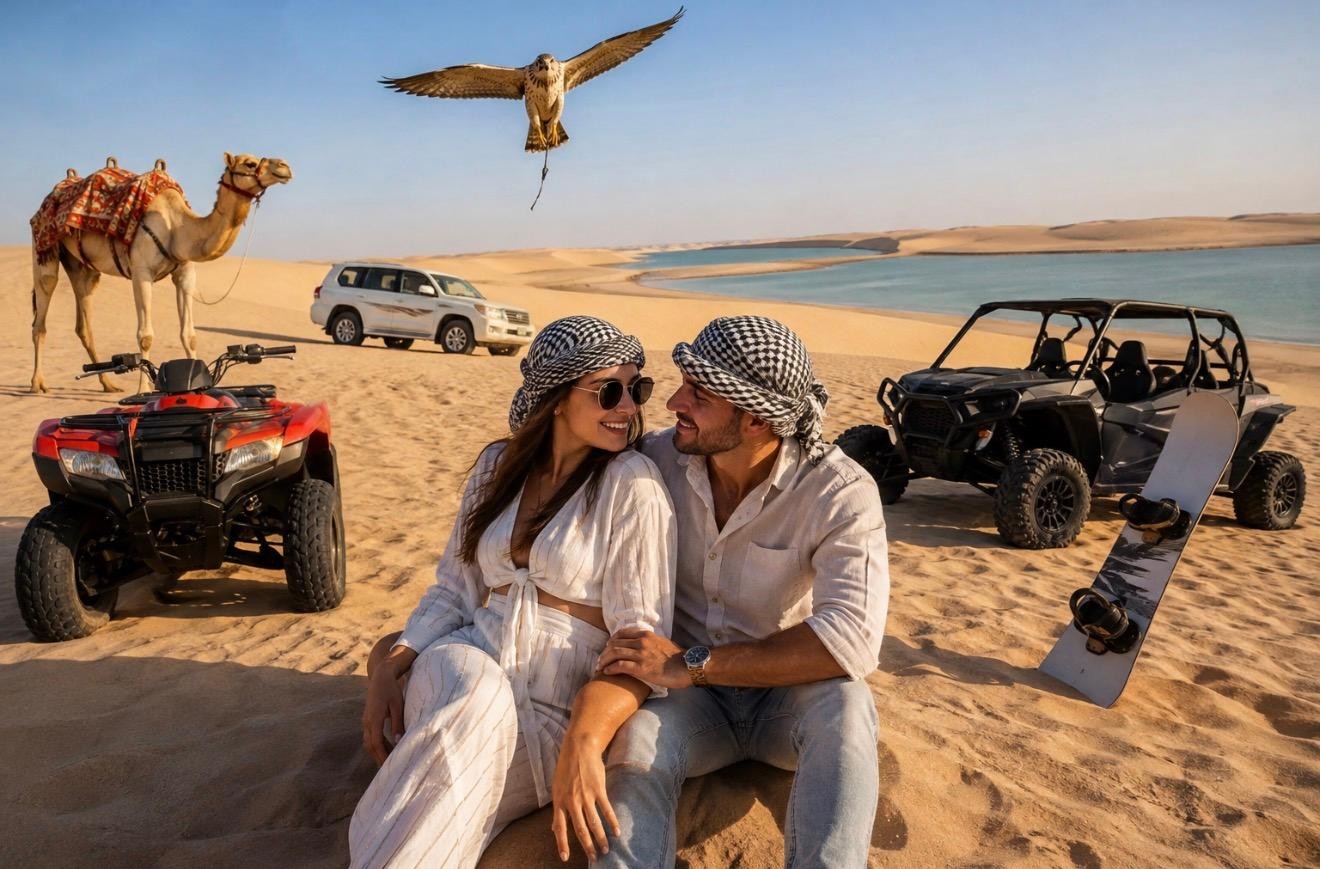Qatar: Inland Sea Desert Safari, ATV, Camel & Sandboarding