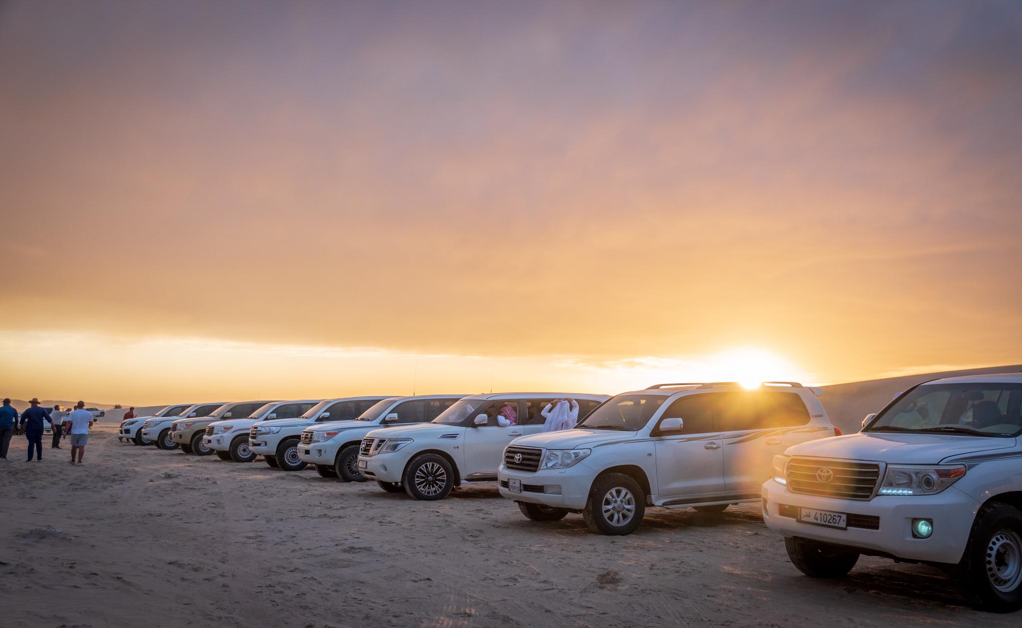 Doha: Desert Safari with an Arabian Keshta Setup & Pickup 2