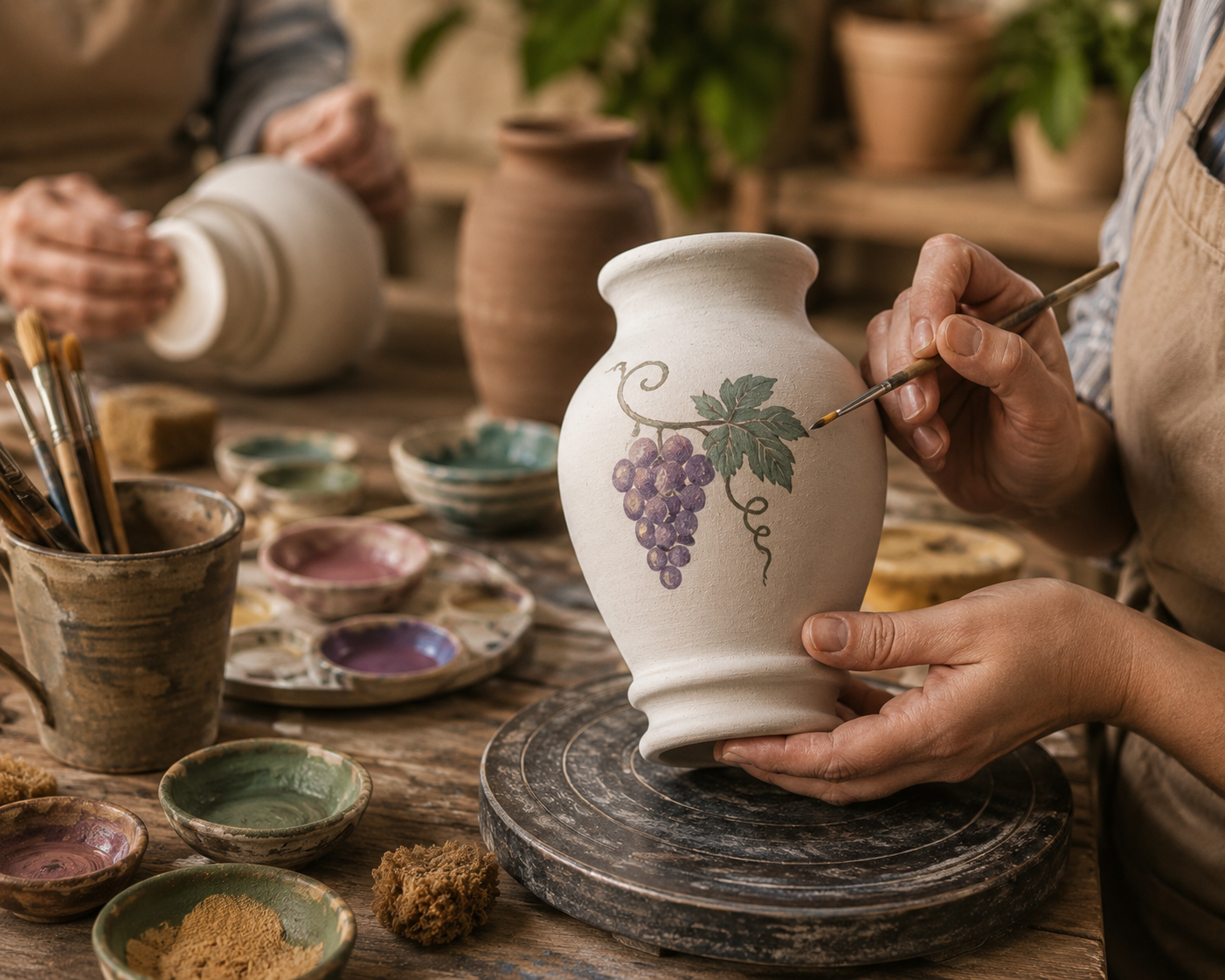 Tbilisi: Qvevri Painting Workshop with Georgian Wine 3