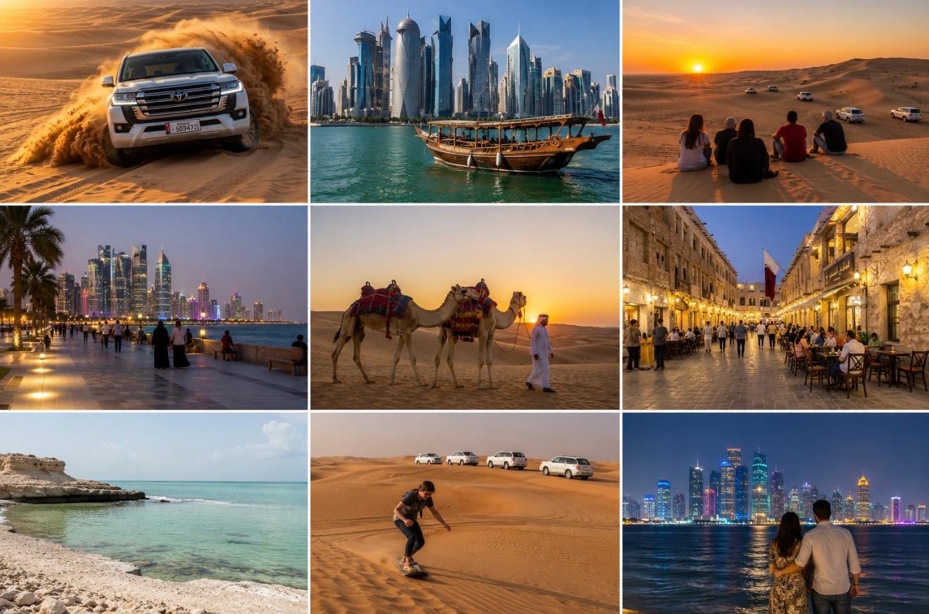 Doha: Combo City Tour and Desert Safari with Camel Ride