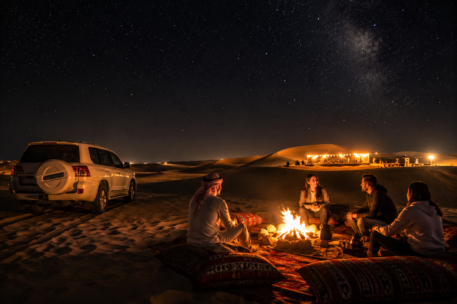 Qatar: Guided Night Desert Safari with Moonlit Dunes & Stars 2