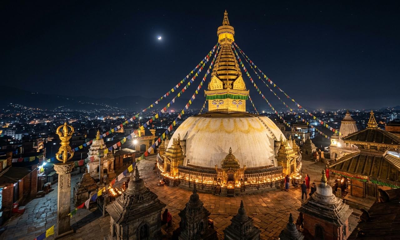 Kathmandu: Private Swayambhunath Tour After Dark 3