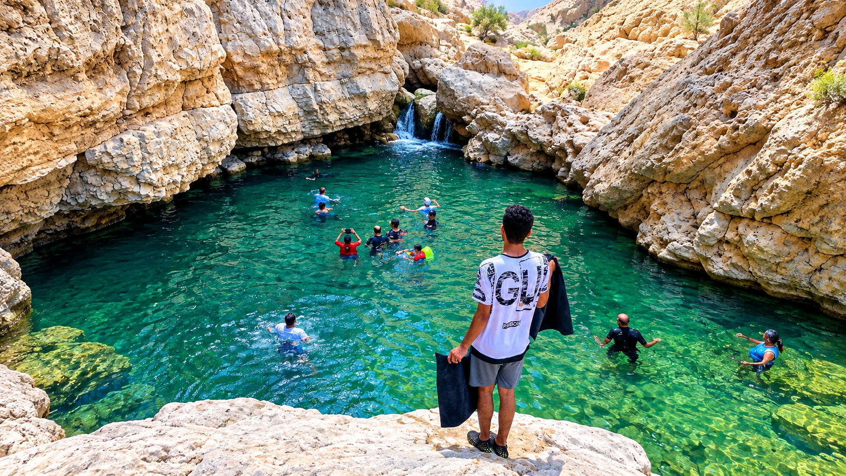 Muscat: Wadi Al Arbeieen Swim & Hike, Sinkhole, Beach Tour