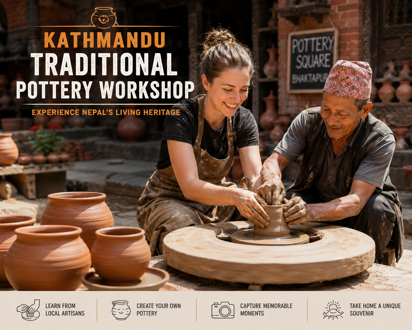 Kathmandu: Traditional Pottery Workshop with Wheel Throwing