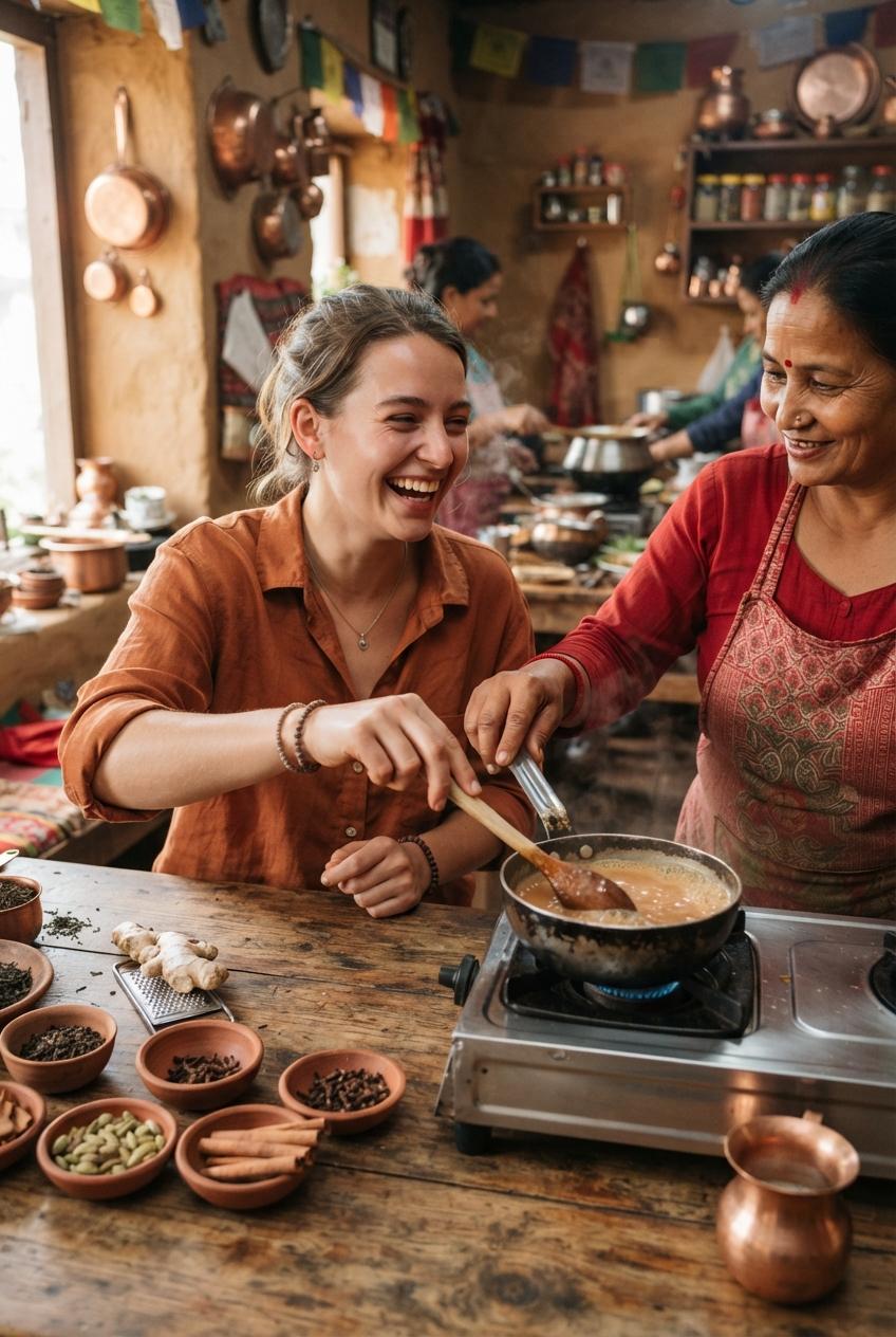 Kathmandu: Nepali Masala Tea & Herbal Tea Making