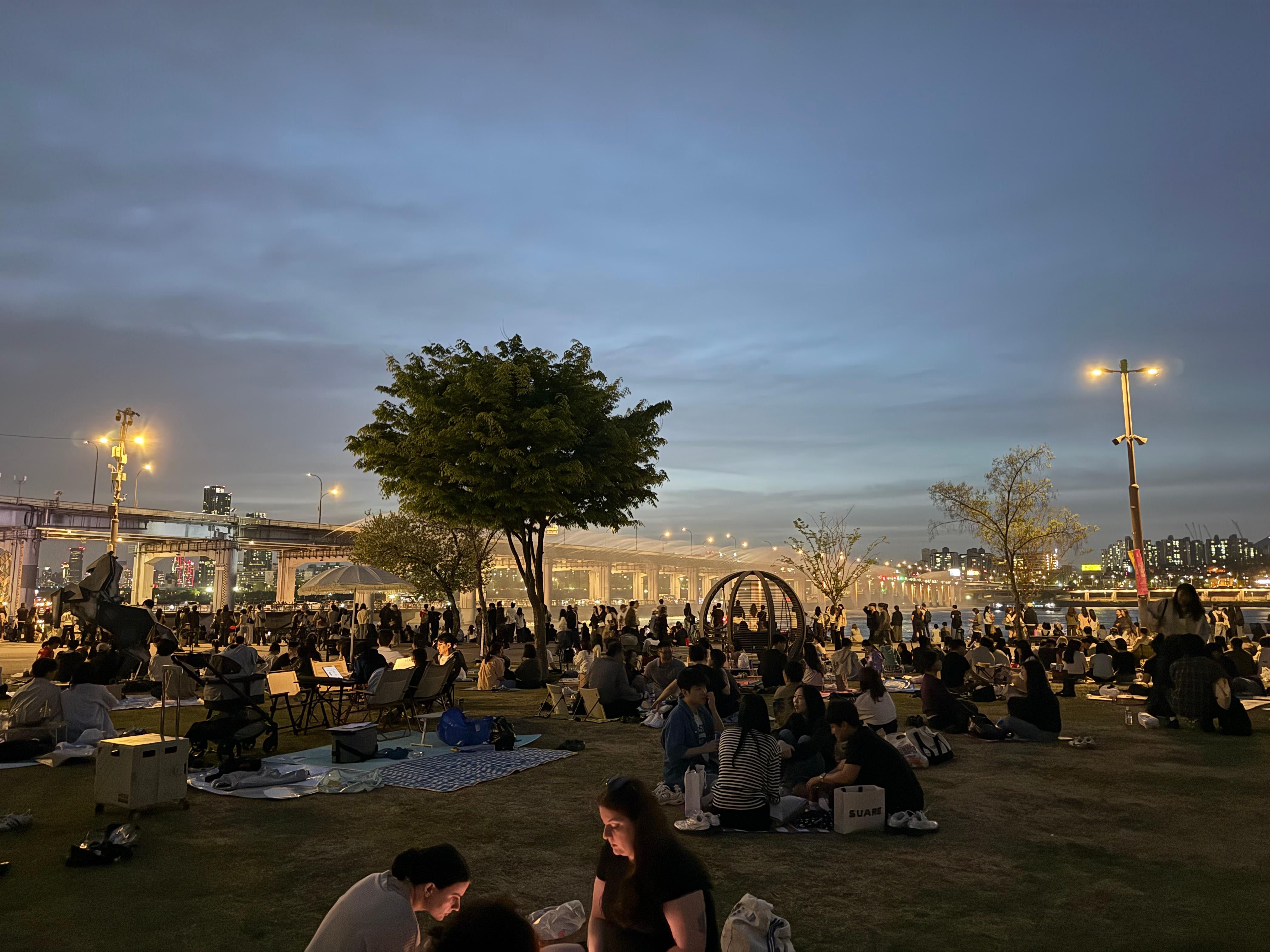 Seoul: Han River Sunset Picnic with Food and Night Walk