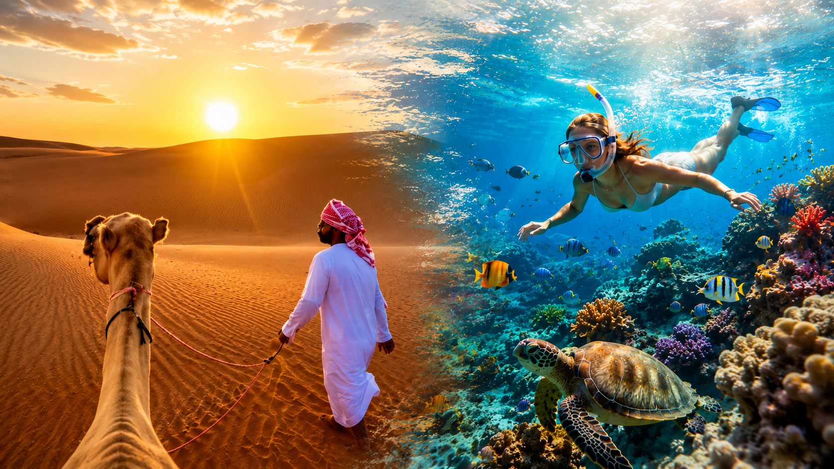 Muscat: Snorkeling Day Trip and Wahiba Sands Desert Sunset