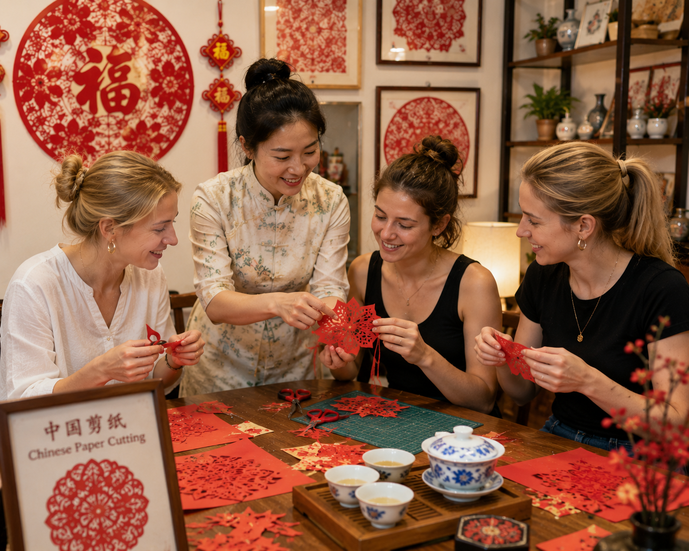 Beijing: Paper-Cutting Workshop and Tea Tasting Experience 2