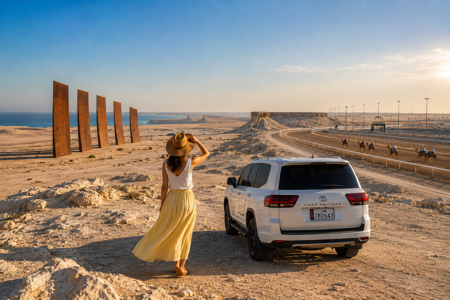 West Coast Qatar Tour, Serra, Mushroom Rock & Camel Racing